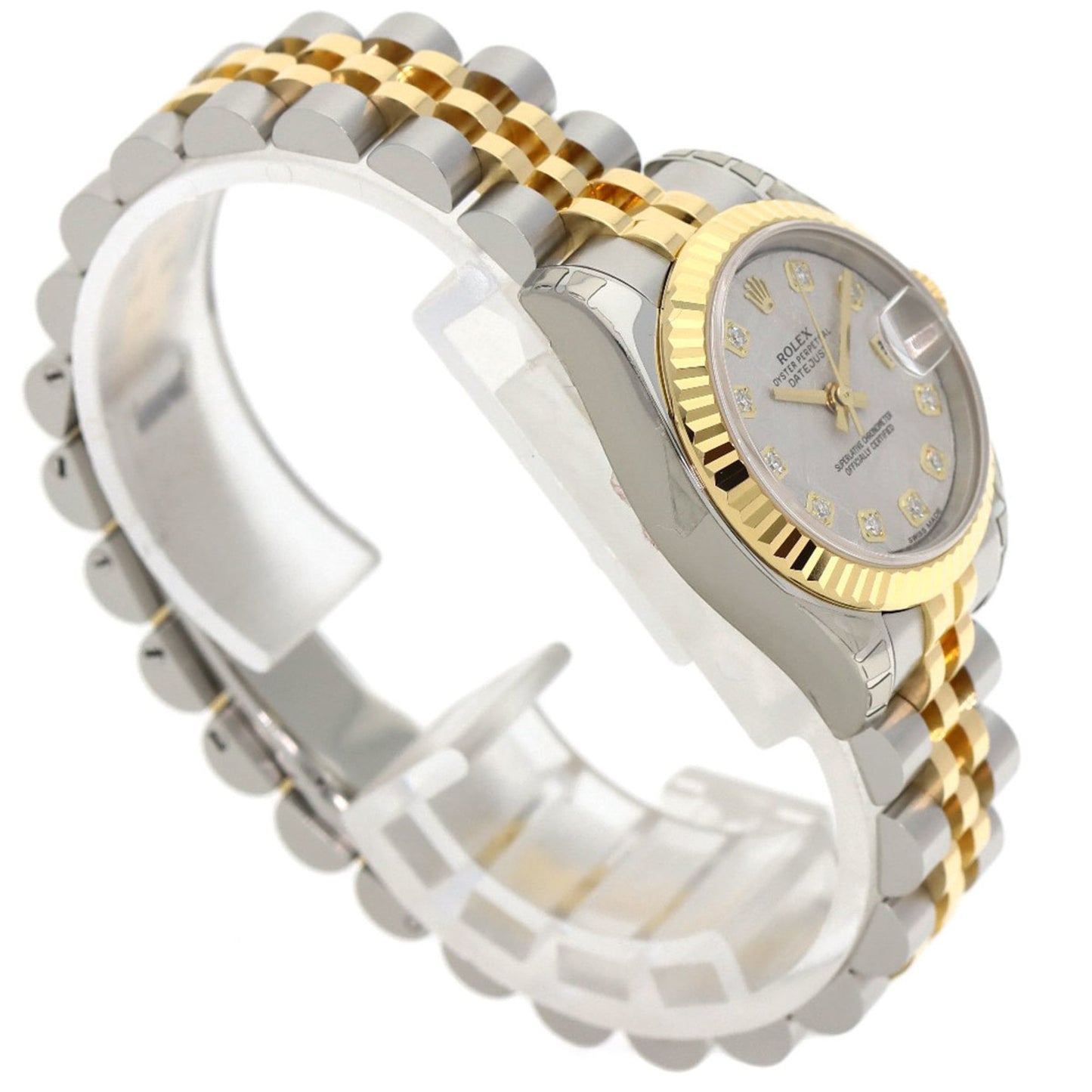 Rolex 179173G Datejust 10P Diamond Watch in Stainless Steel SSx18KYG (18KYG) for Women