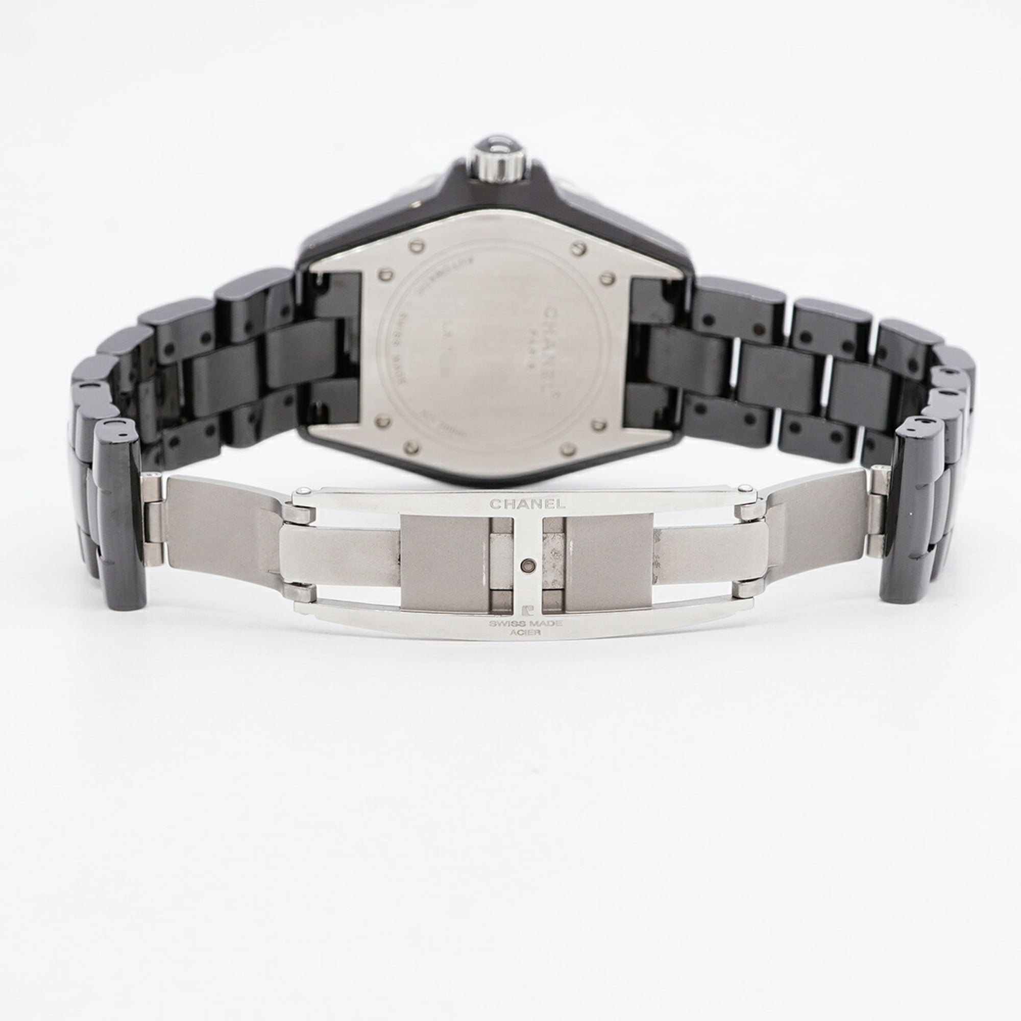 Chanel J12 Diamond Bezel H1174 Black Dial Men's Watch — Good