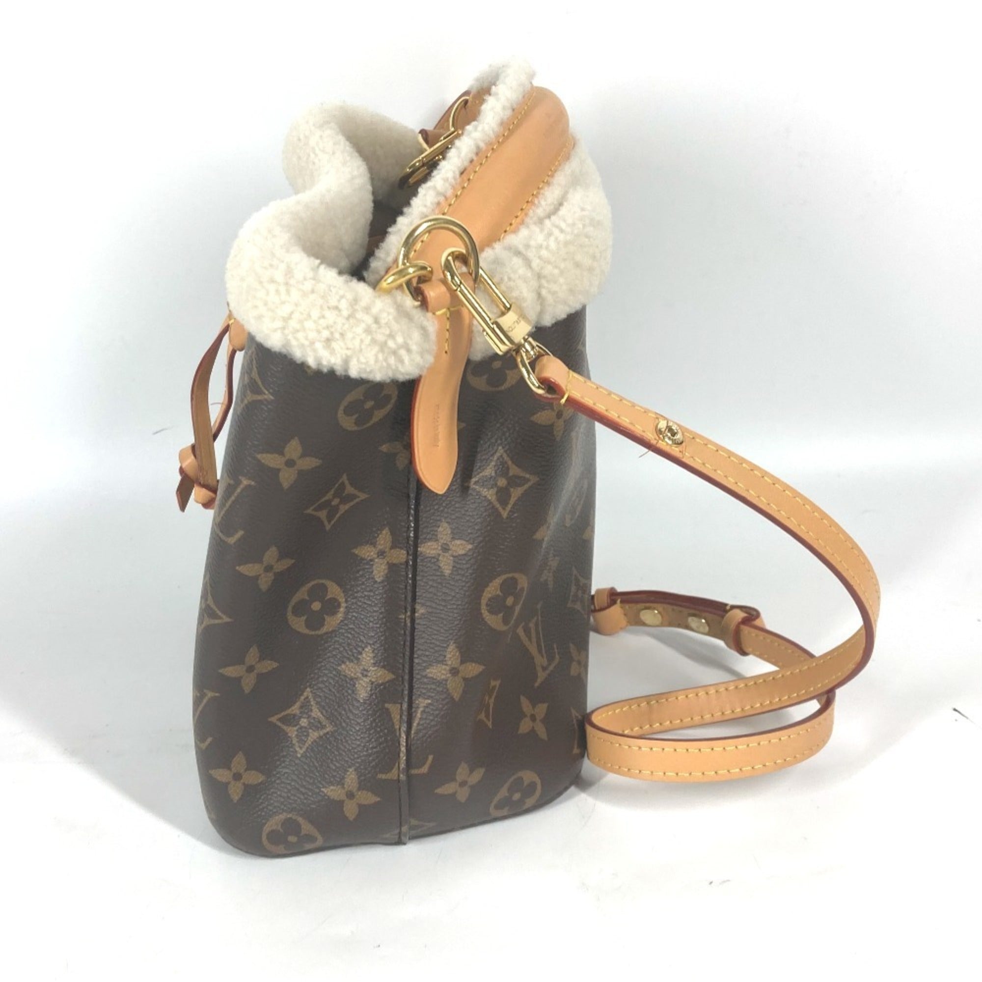 LOUIS VUITTON M46319 Monogram NeoNoe BB Bag, Handbag, Fur Shoulder Canvas, Women's, Brown, MO-241020-9 — Like New
