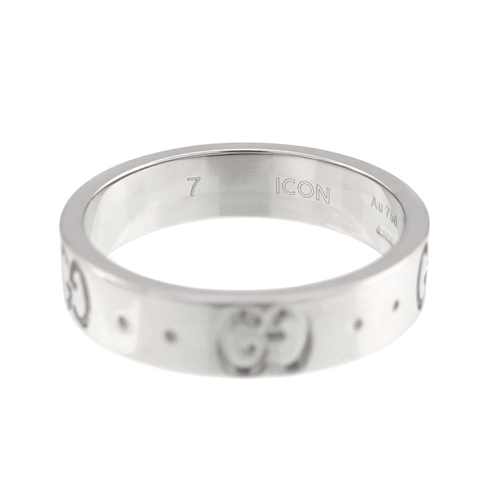 Gucci Icon #7 Ring, 18K White Gold (750) — Like New