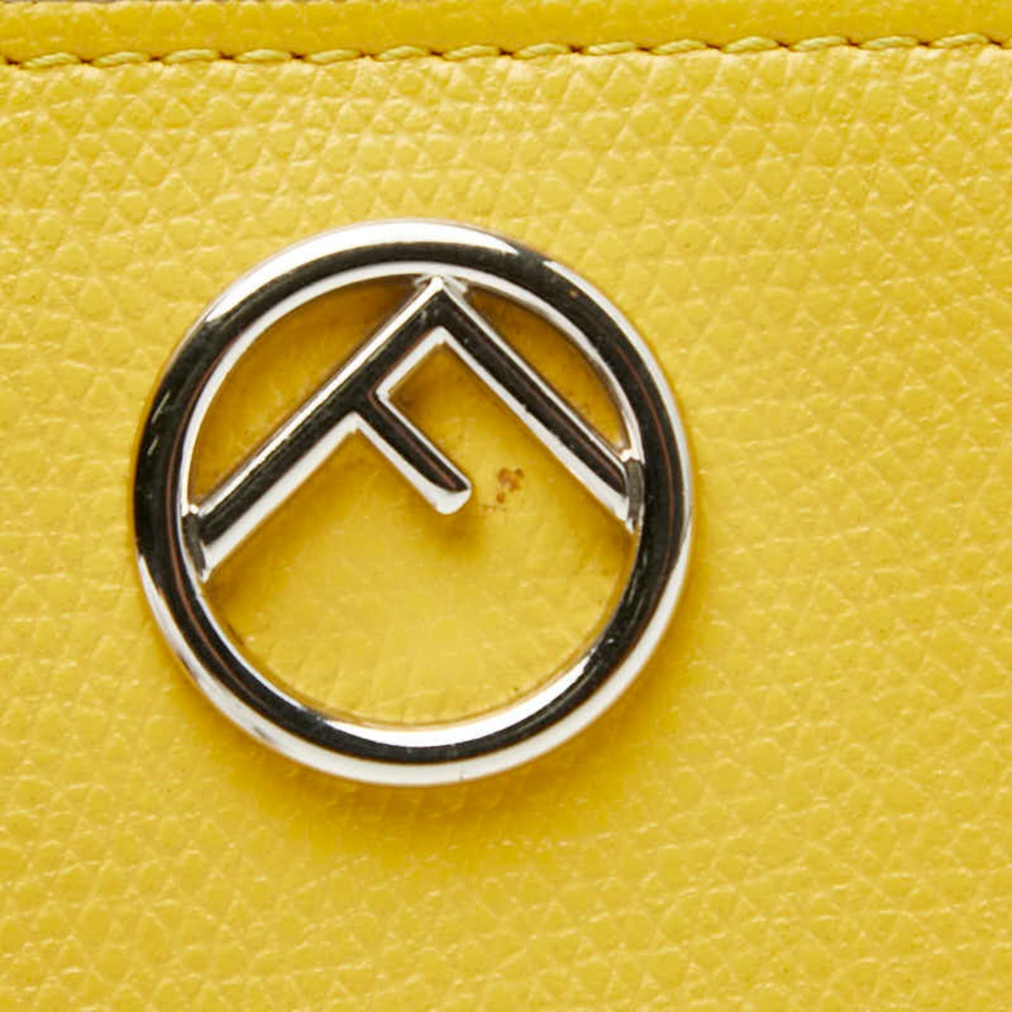 Fendi F Is Bifold Wallet 8M0387 Yellow Leather Women's FENDI