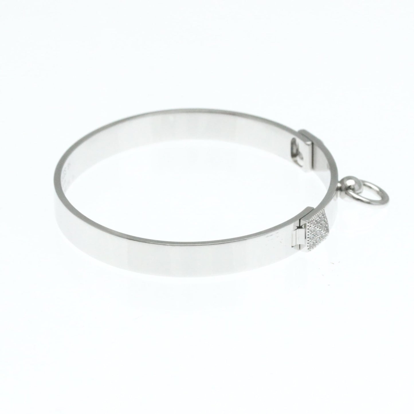 Hermes Collier De Chien Bracelet, Small Model White Gold (18K) Diamond Bangle Carat/0.24 Silver