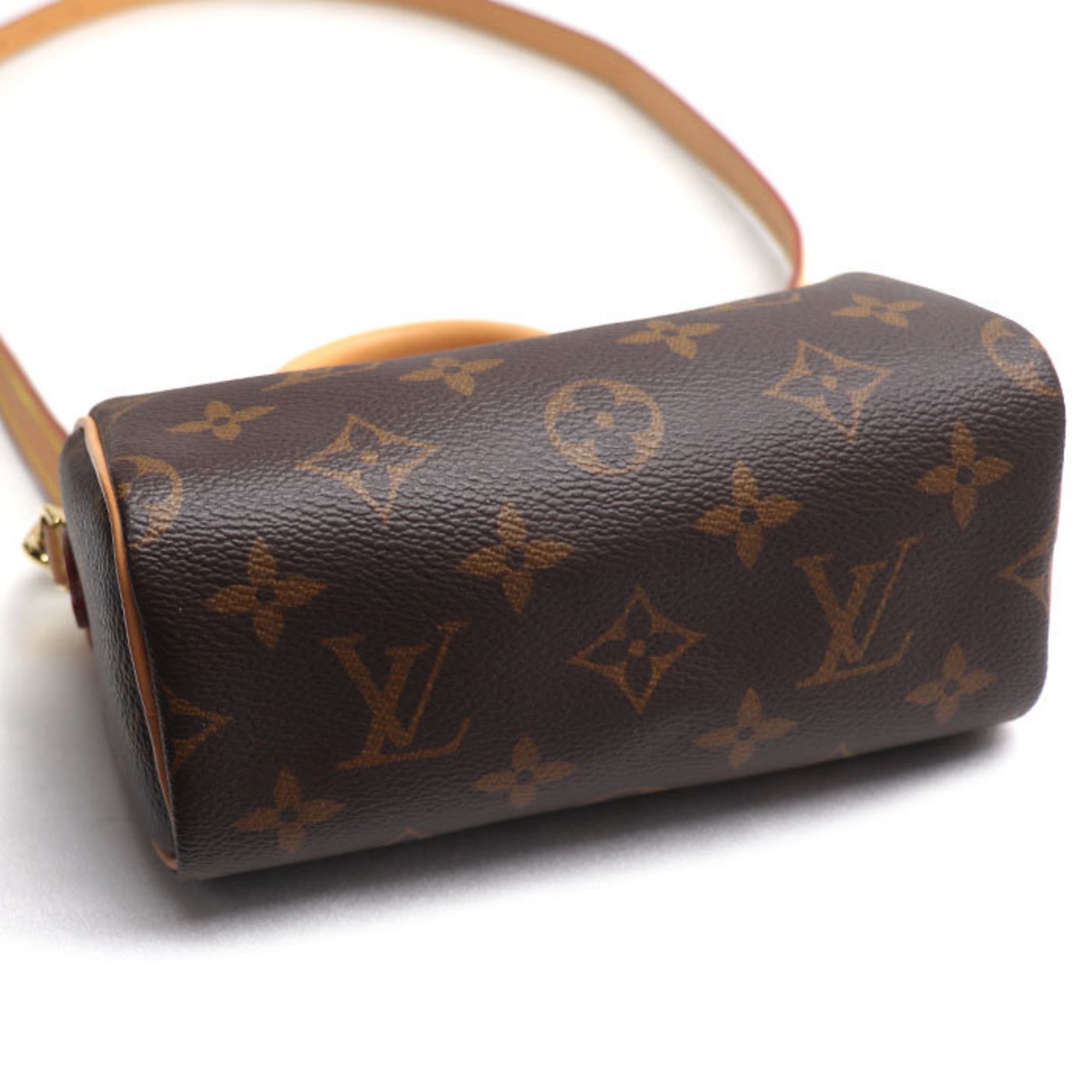 LOUIS VUITTON Louis Vuitton Nano Speedy 2-Way Shoulder Bag Brown M81085 Women's