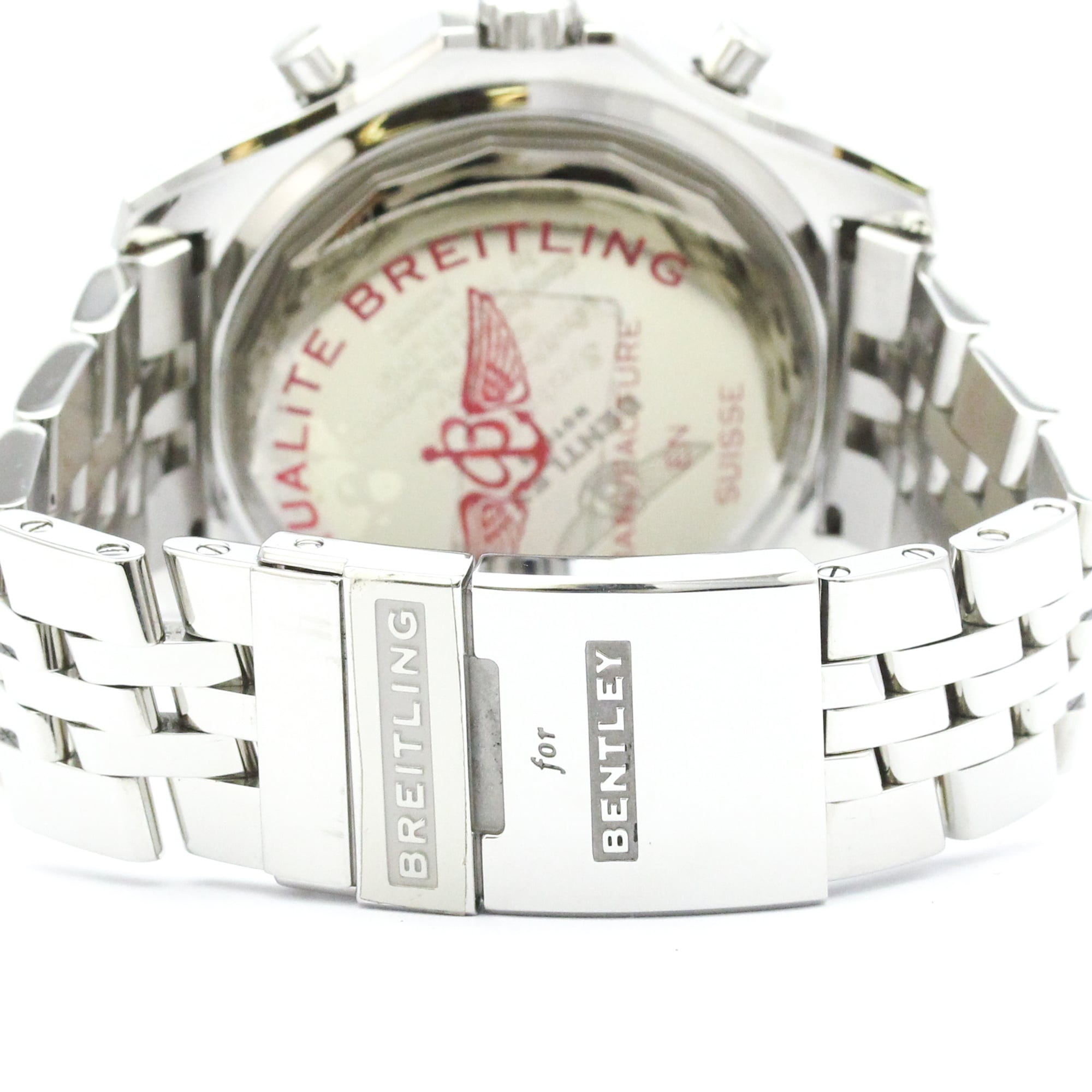 BREITLING Bentley Motors Steel Automatic Mens Watch A25362 Polished — Very Good