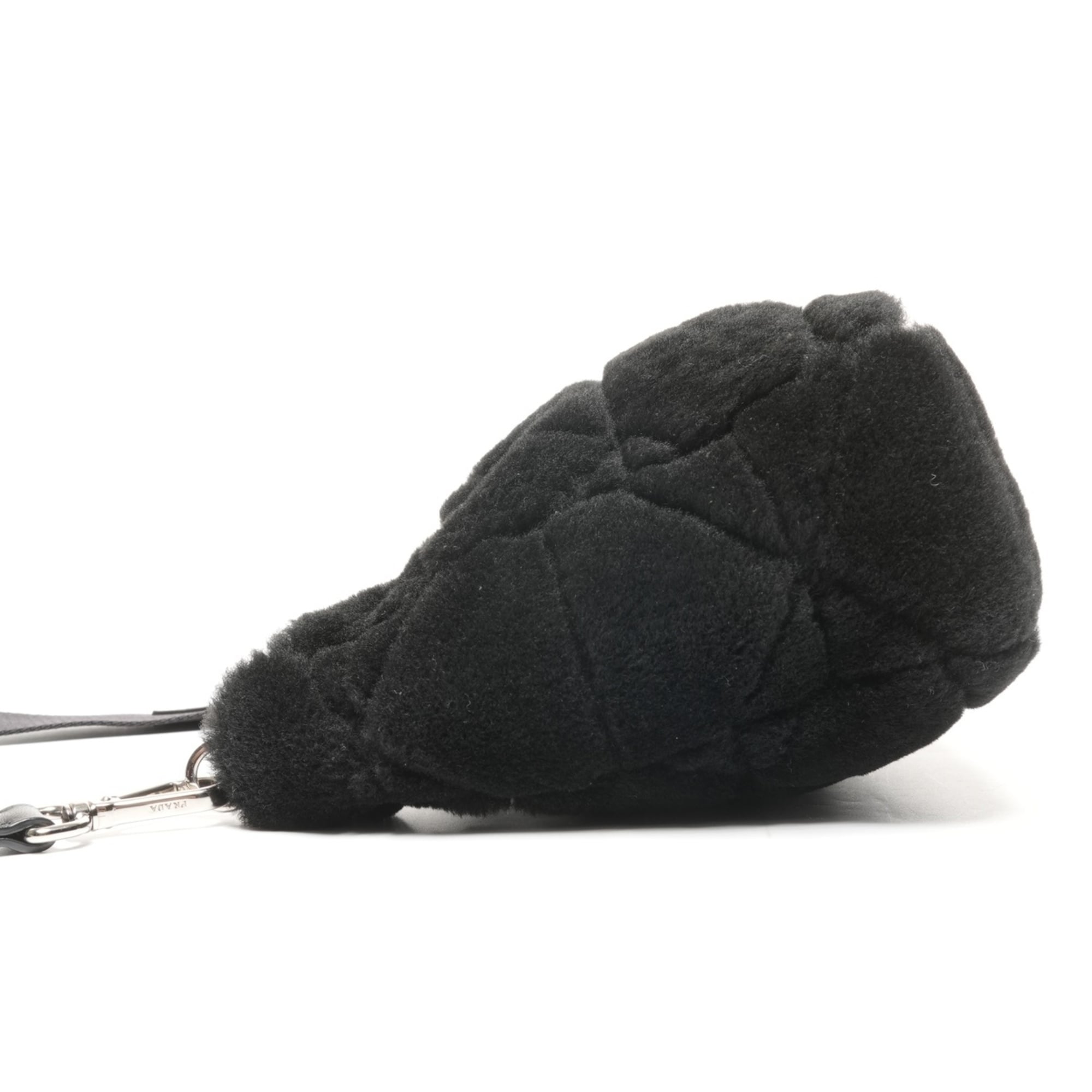 Prada Boa Mouton Shoulder Bag in Black