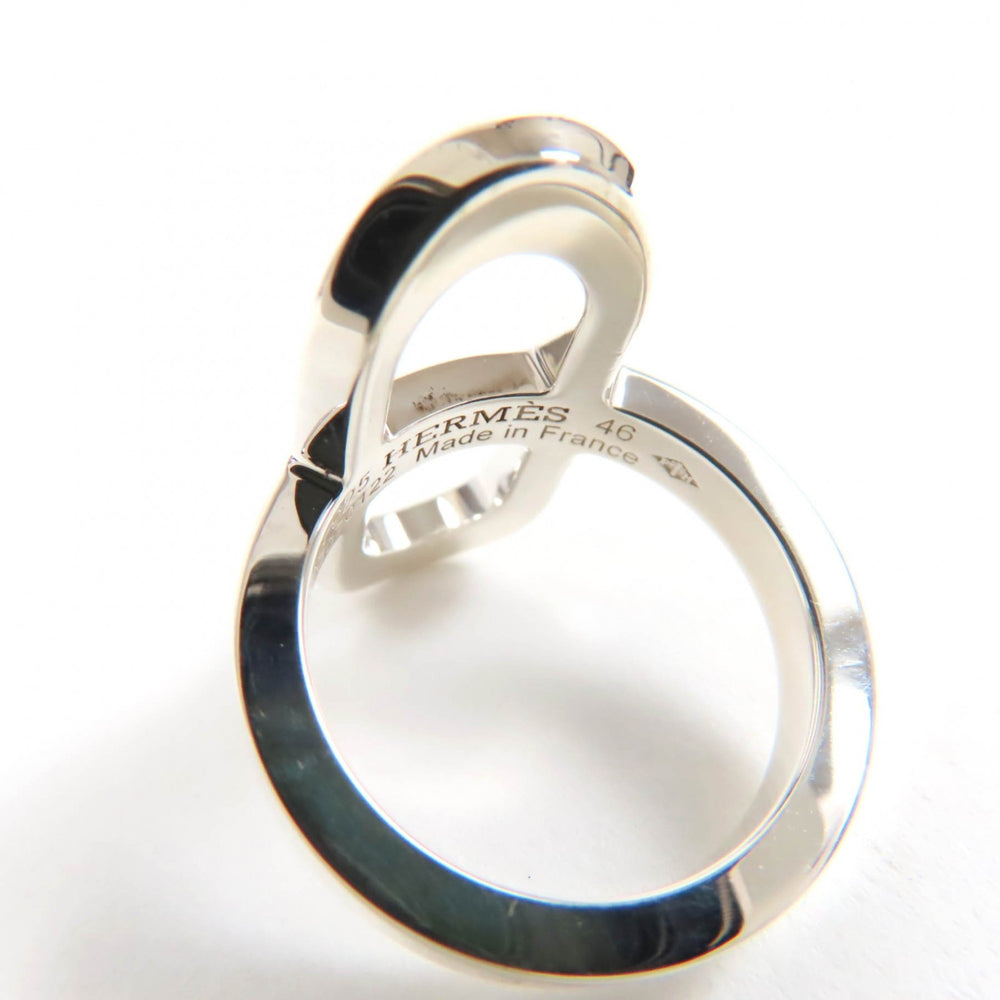 HERMES 2021 Ever Chaine d'Ancre PM Ring, AG925 Silver, Size 46, with Box, Made in France, Weight 5.24g, Women's — Like New