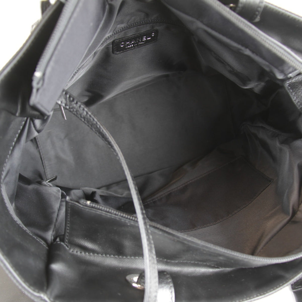 CHANEL A34210 Tote Bag, Canvas, Black, Women's — Like New