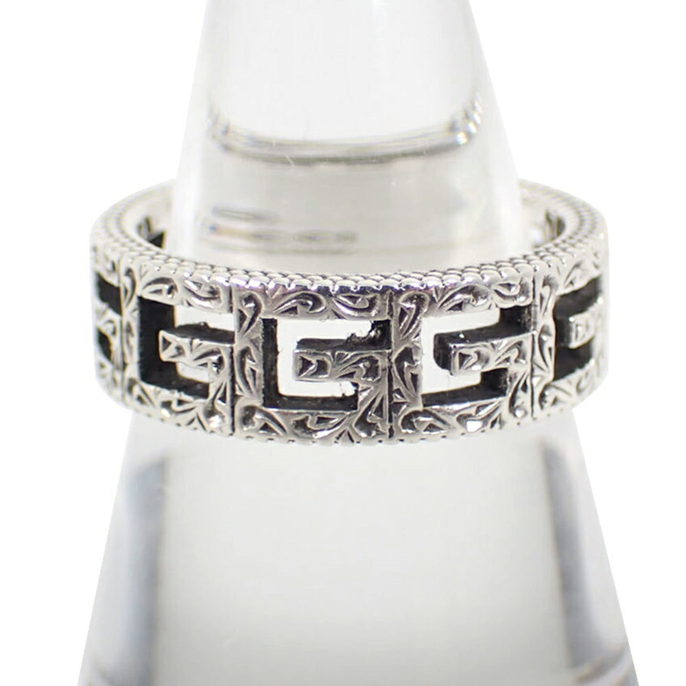GUCCI 925 Arabesque Square G Ring, Size 14 — Like New