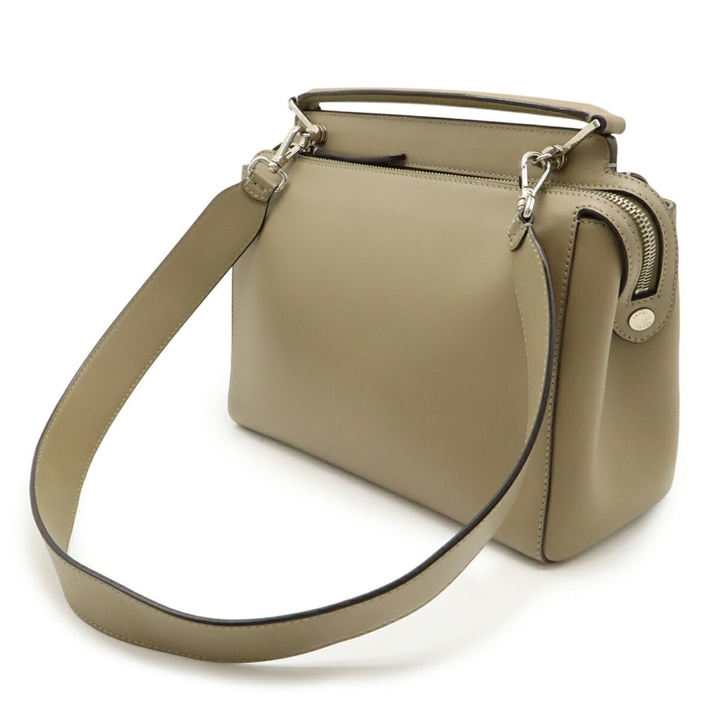 FENDI.com Handbag Shoulder Bag Leather Greige 8BN293