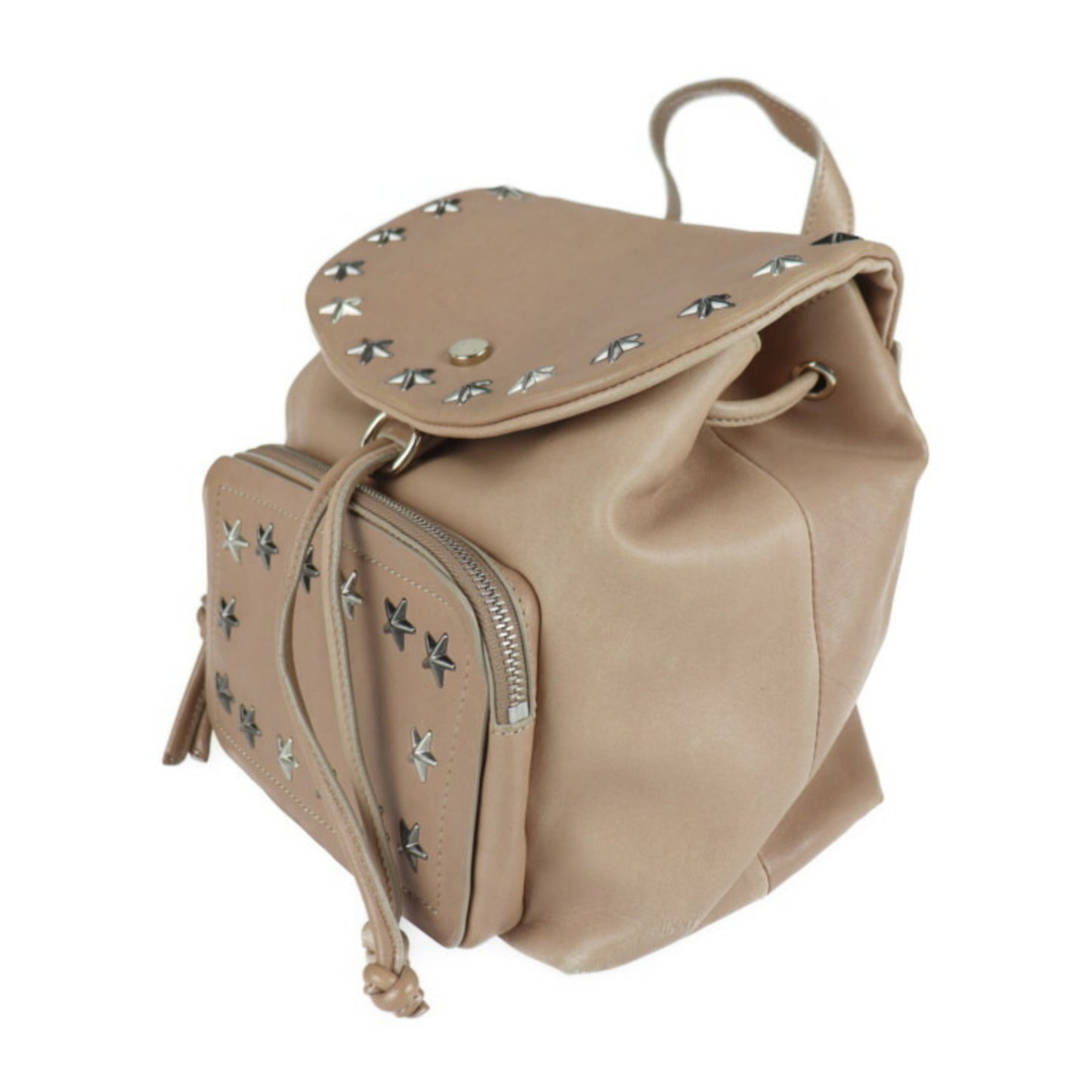 JIMMY CHOO Jimmy Choo SUKI Suki Backpack Daypack Leather Pink Beige 2WAY One Shoulder Bag Mini Star Studs