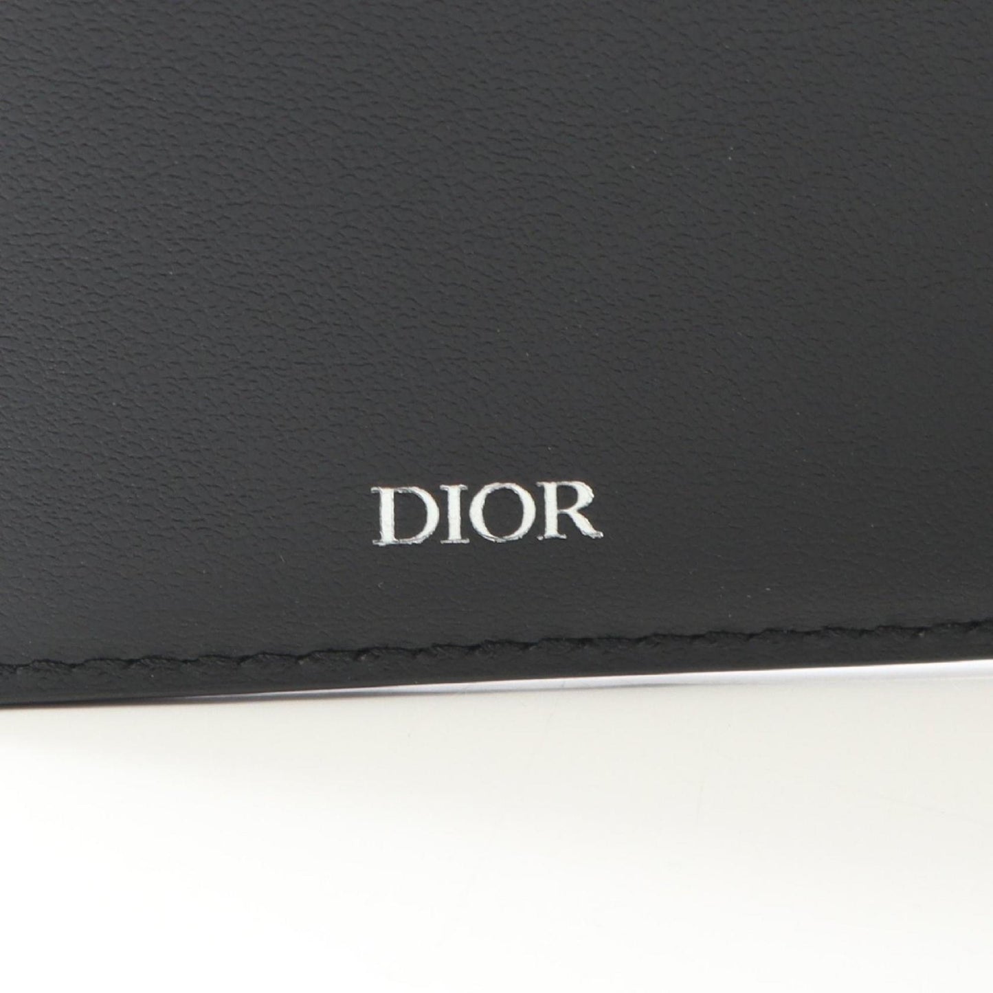 Christian Dior Dior Vertical Wallet, Bi-fold Long Leather, Men's, Black, 2ESBC002FLG