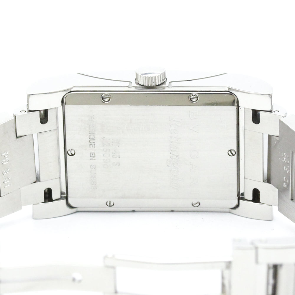 BVLGARI Rettangolo Stainless Steel Automatic Mens Watch RT45S Polished — Very Good