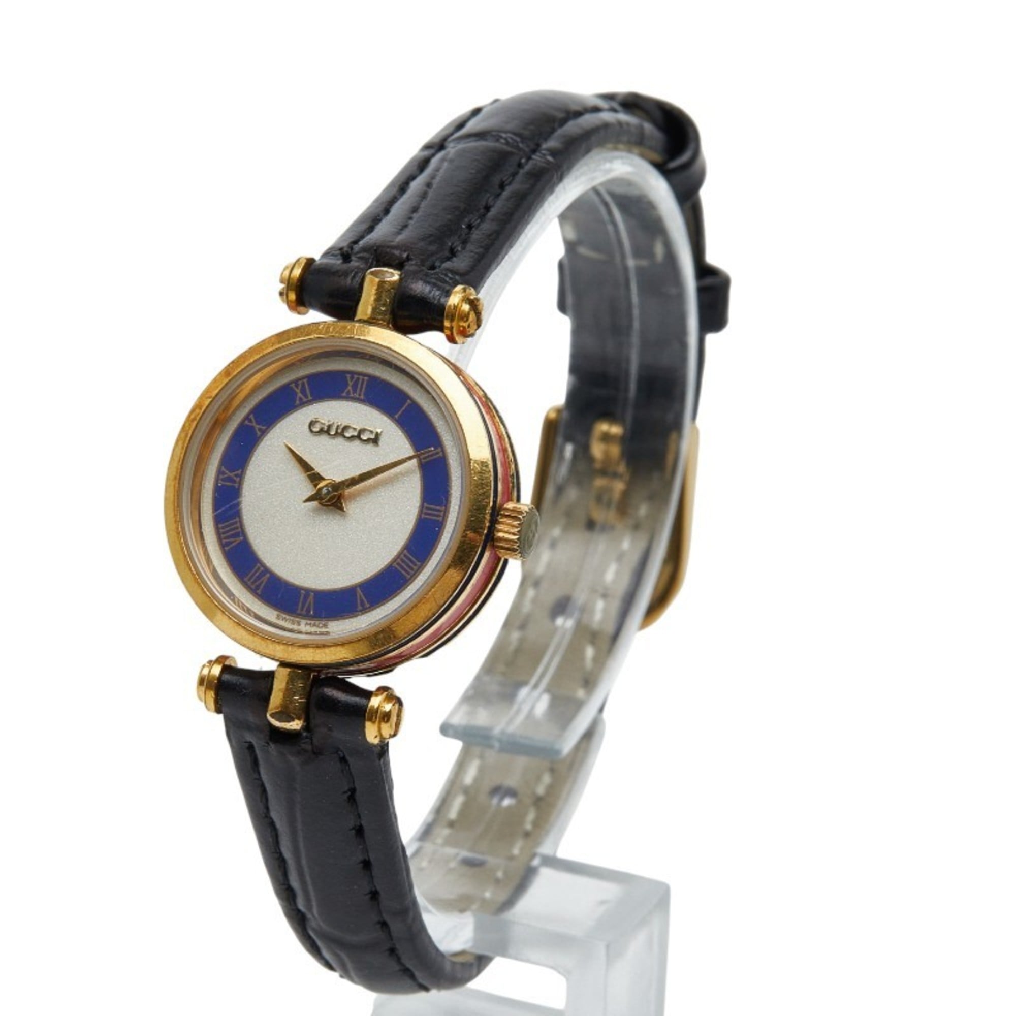 Gucci Sherry Line Watch, Aftermarket Strap, Quartz Movement, Silver Dial, Plated, Women's, GUCCI — Good