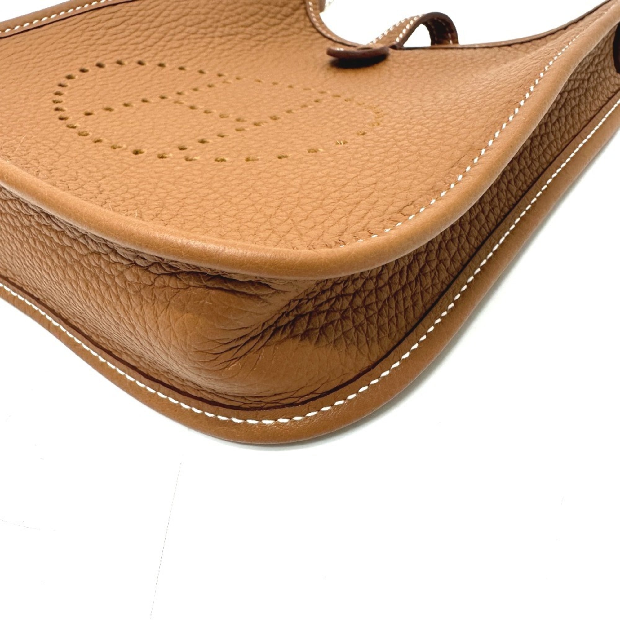 HERMES Evelyn TPM Crossbody Bag Pochette Shoulder Taurillon Clemence Women's Gold — New - Store Return
