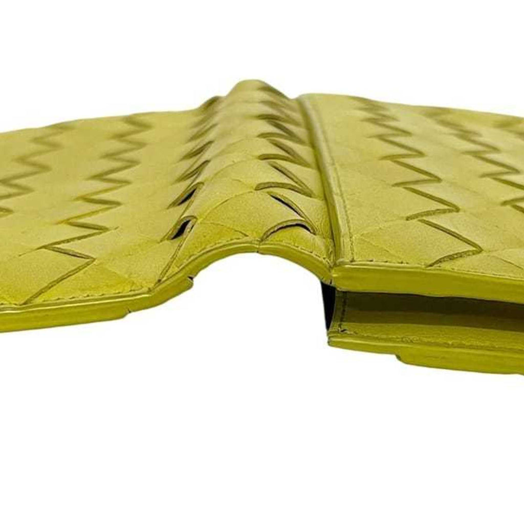 Bottega Veneta Bifold Long Wallet ec-24435 Yellow Cassette 676593 Leather P02068570A BOTTEGA VENETA Braided Flap Men's Women's