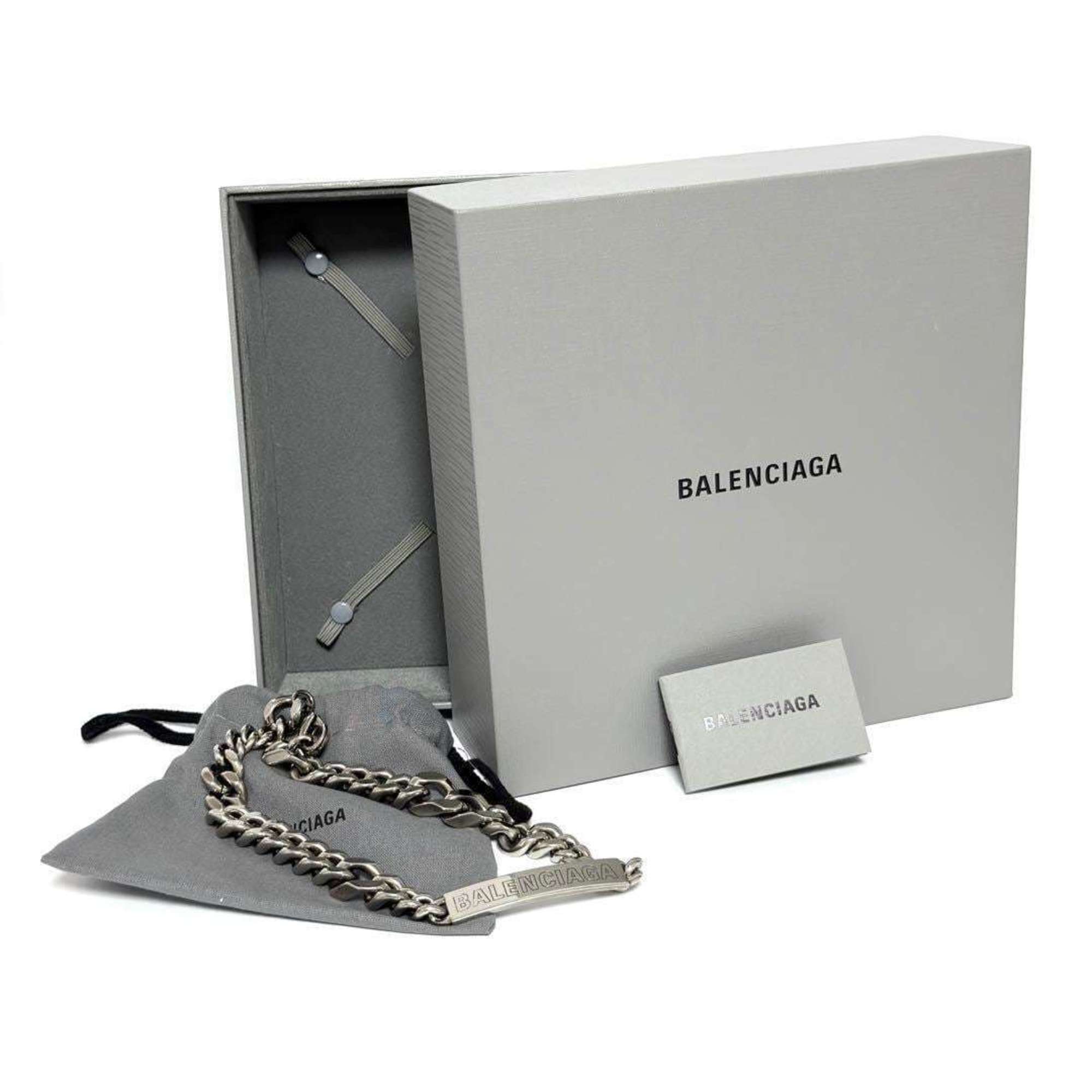Balenciaga Men's Plate Twist Chain Necklace — Like New