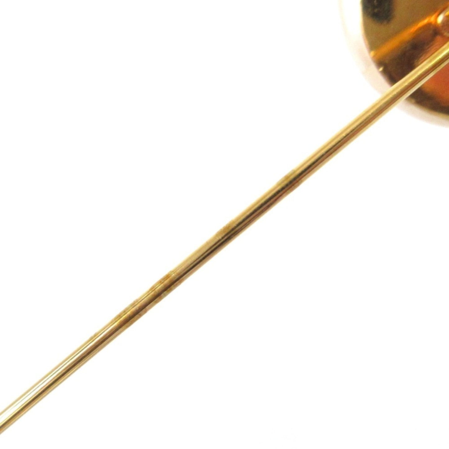 93P CHANEL Vintage Pearl Coco Mark Pin Brooch, Gold Color, Women's