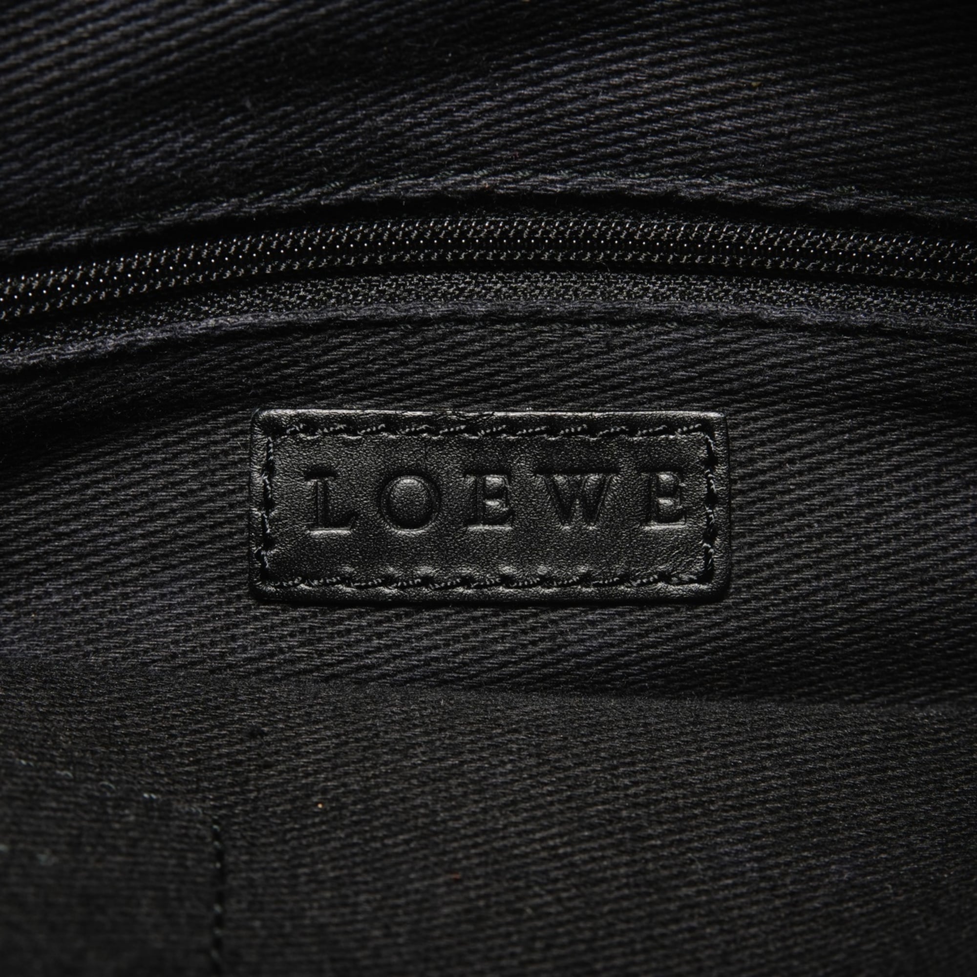 LOEWE Canvas Anagram Repeat Handbag in Black