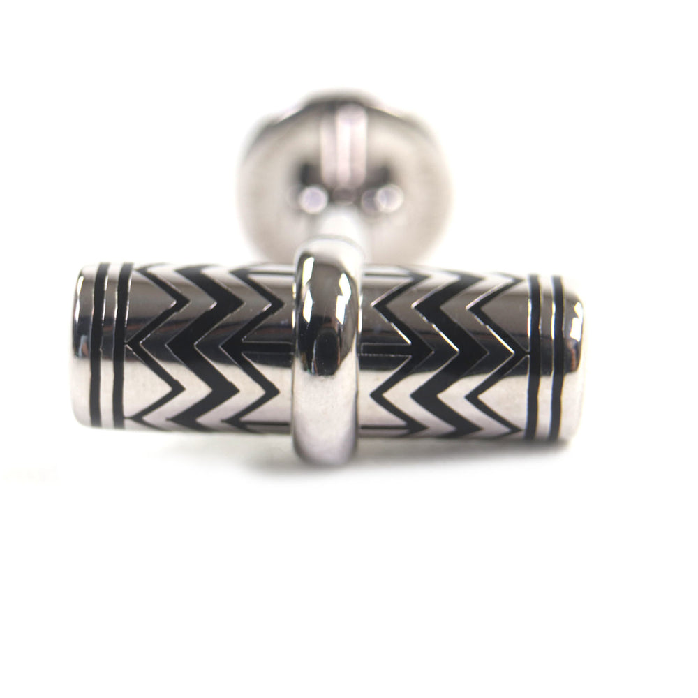 LOUIS VUITTON M66948 V-Karakoram Cufflinks, Silver, Made in Italy, Men's, Business Recommended ◎ — Like New
