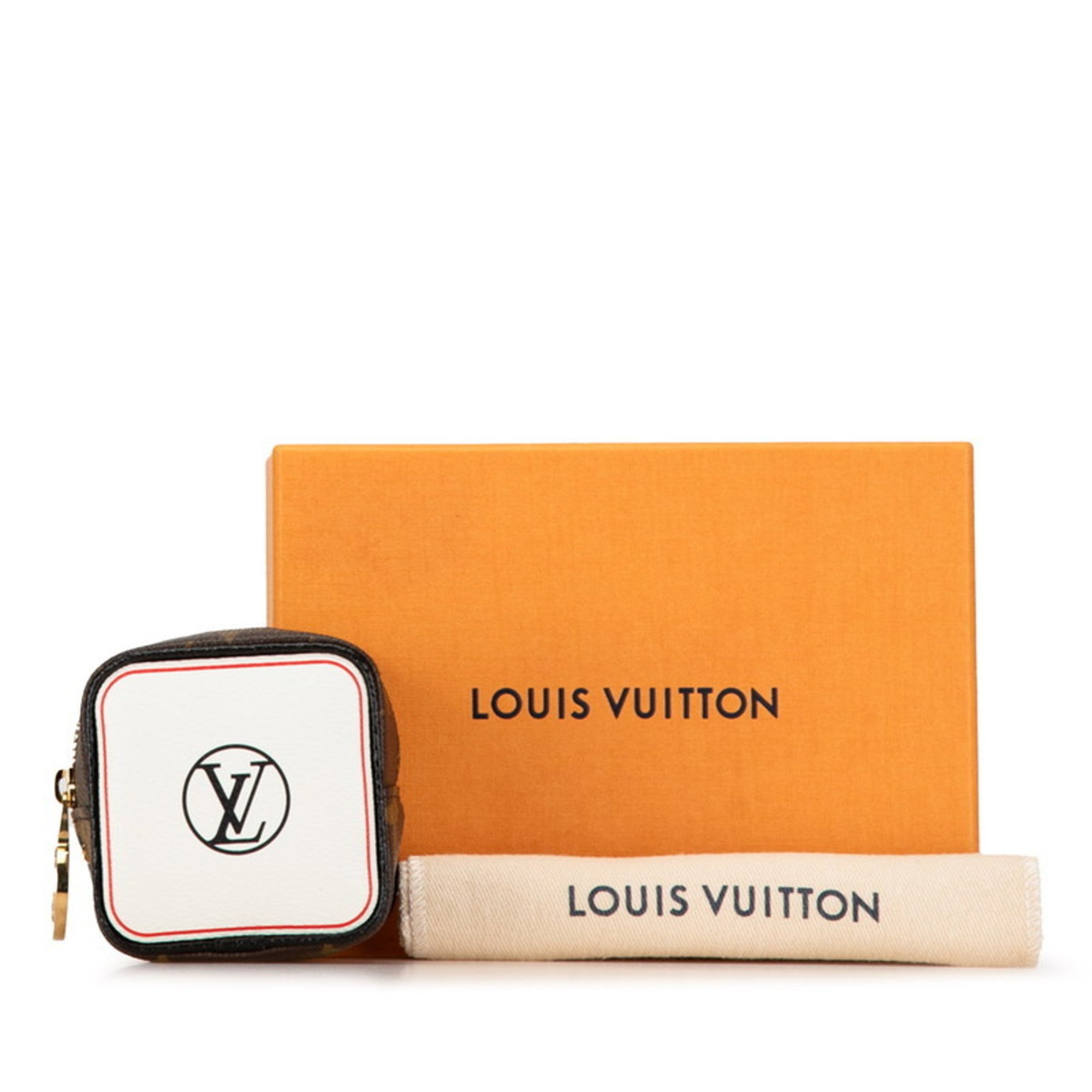 Louis Vuitton Monogram Porto Monnaie Cube Pouch M80231 Brown Multicolor PVC Leather Women's LOUIS VUITTON — Like New