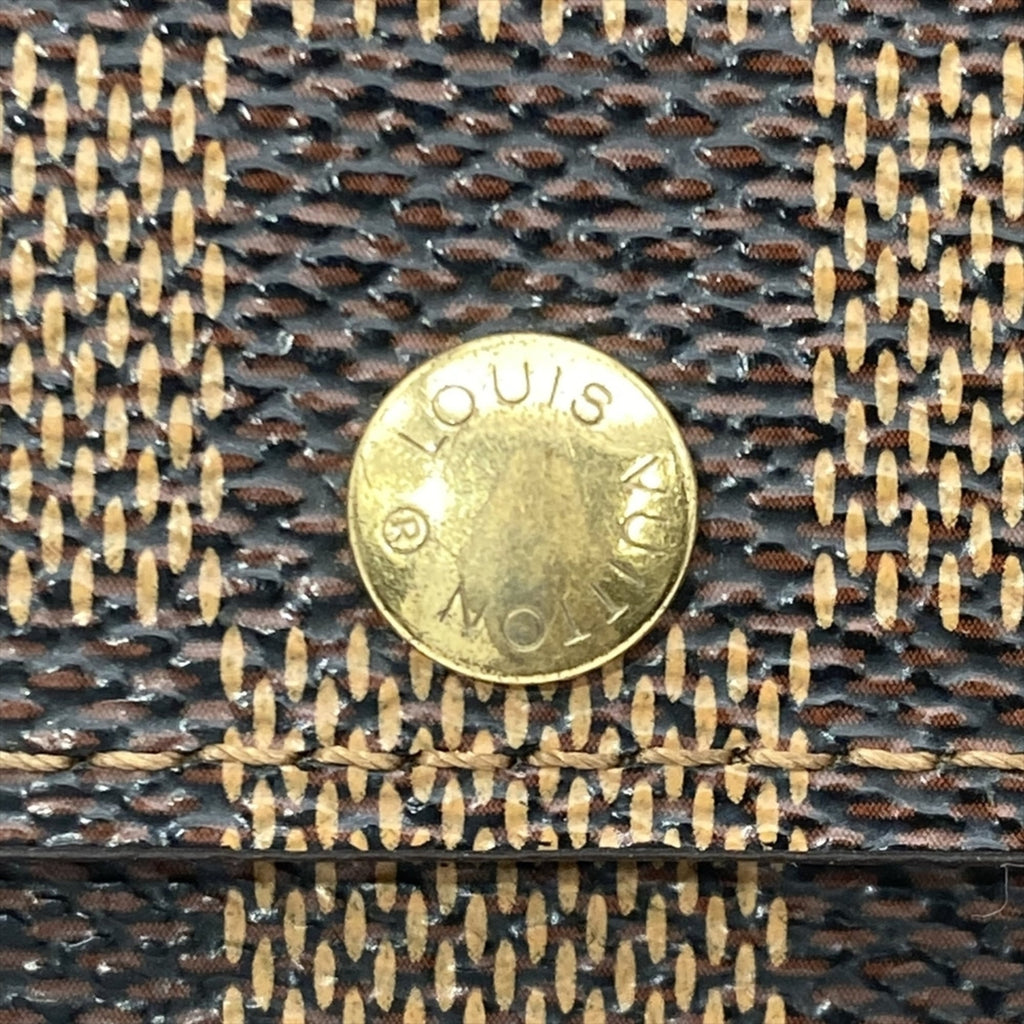 Louis Vuitton Ludlow Tri-fold Wallet, Damier Ebene, N62925, Brown, CT0014