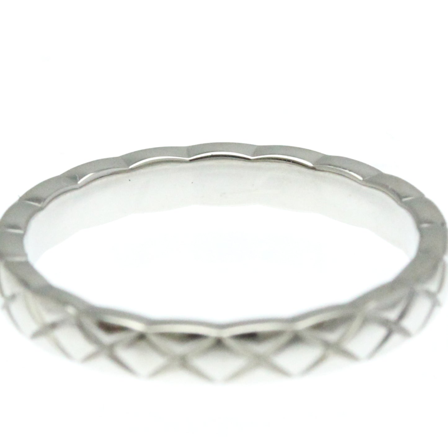 Chanel Coco Crush Ring Mini Model 1P Diamond Platinum Fashion Diamond Band Ring Silver