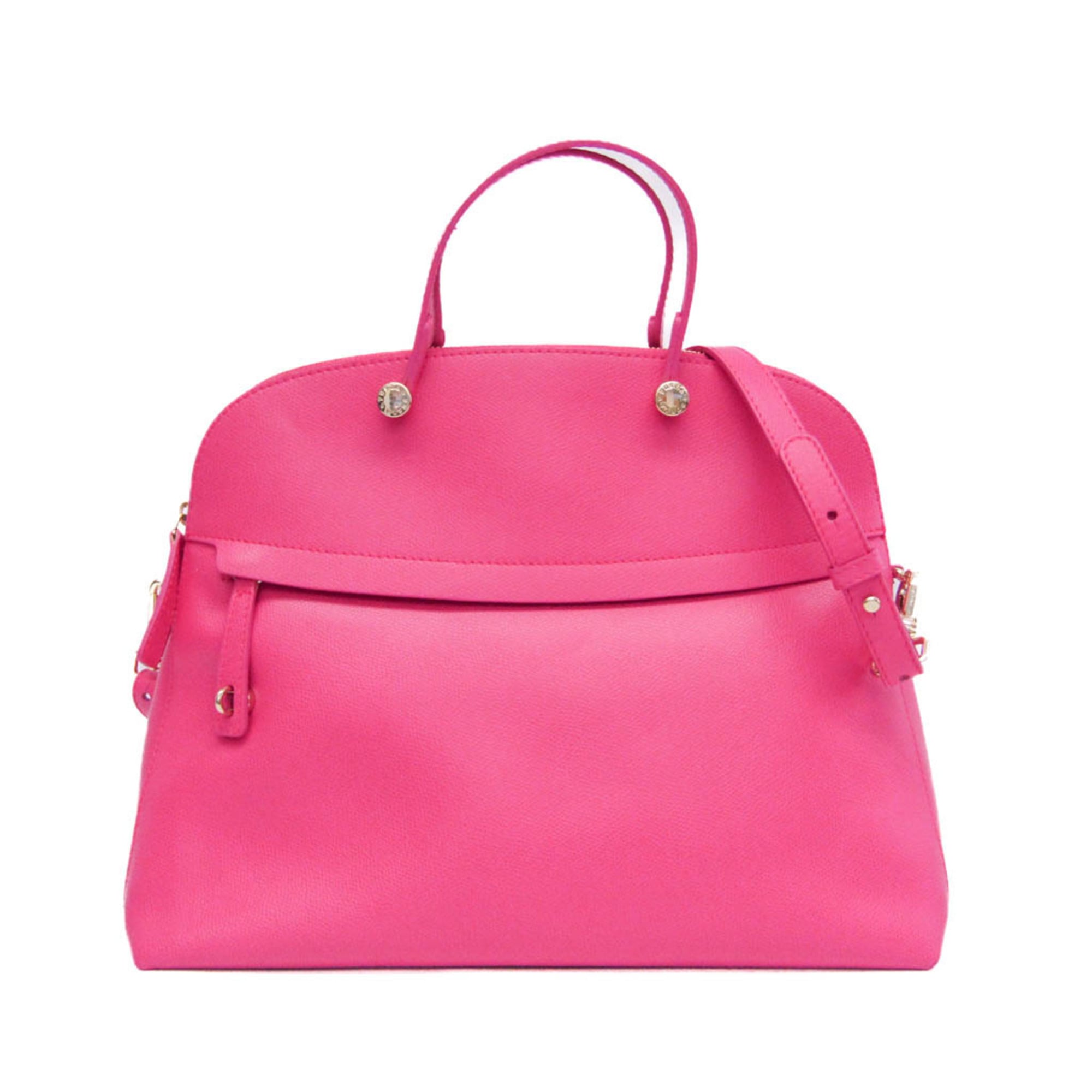 Furla Piper L Women's Leather Handbag,Shoulder Bag Pink