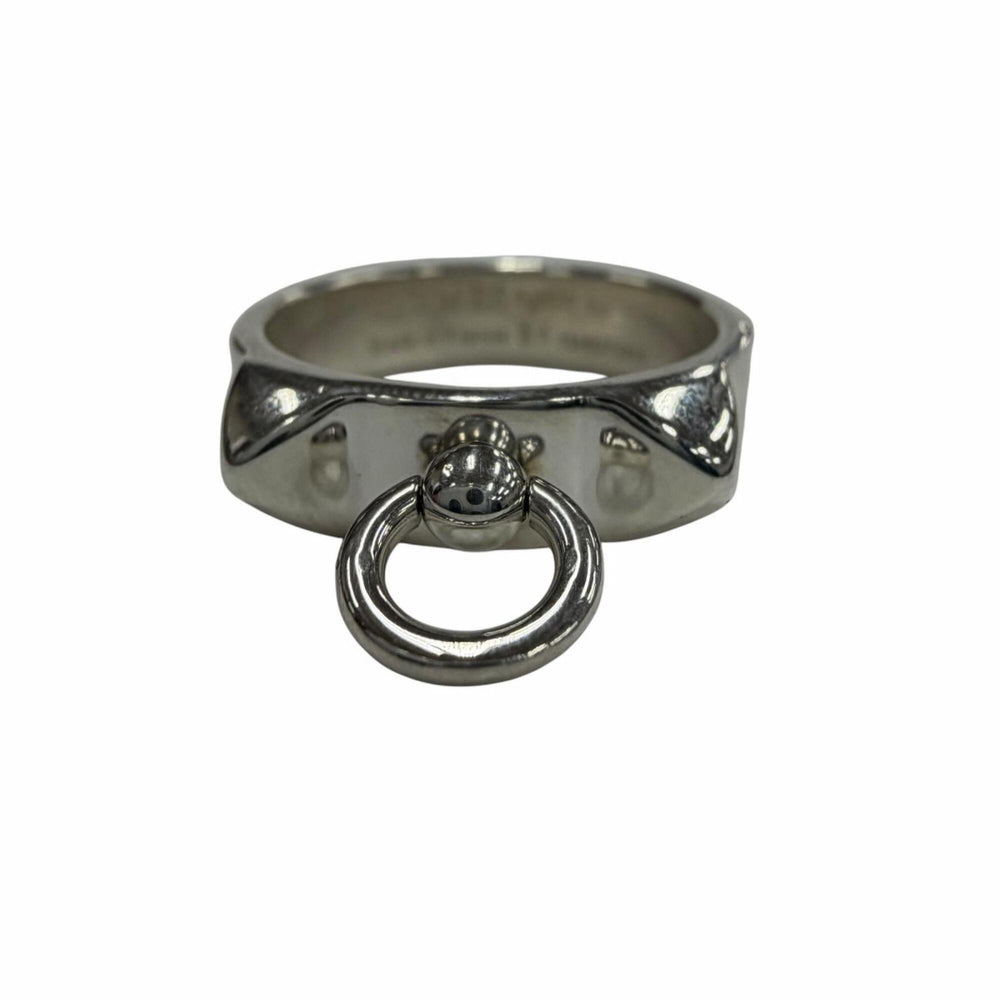 HERMES 15AK072635 Collier de Chien PM AG925 Ring, Silver, Size 51, with Box, Made in France, Weight 4.3g, Men's/Women's Pants — Like New