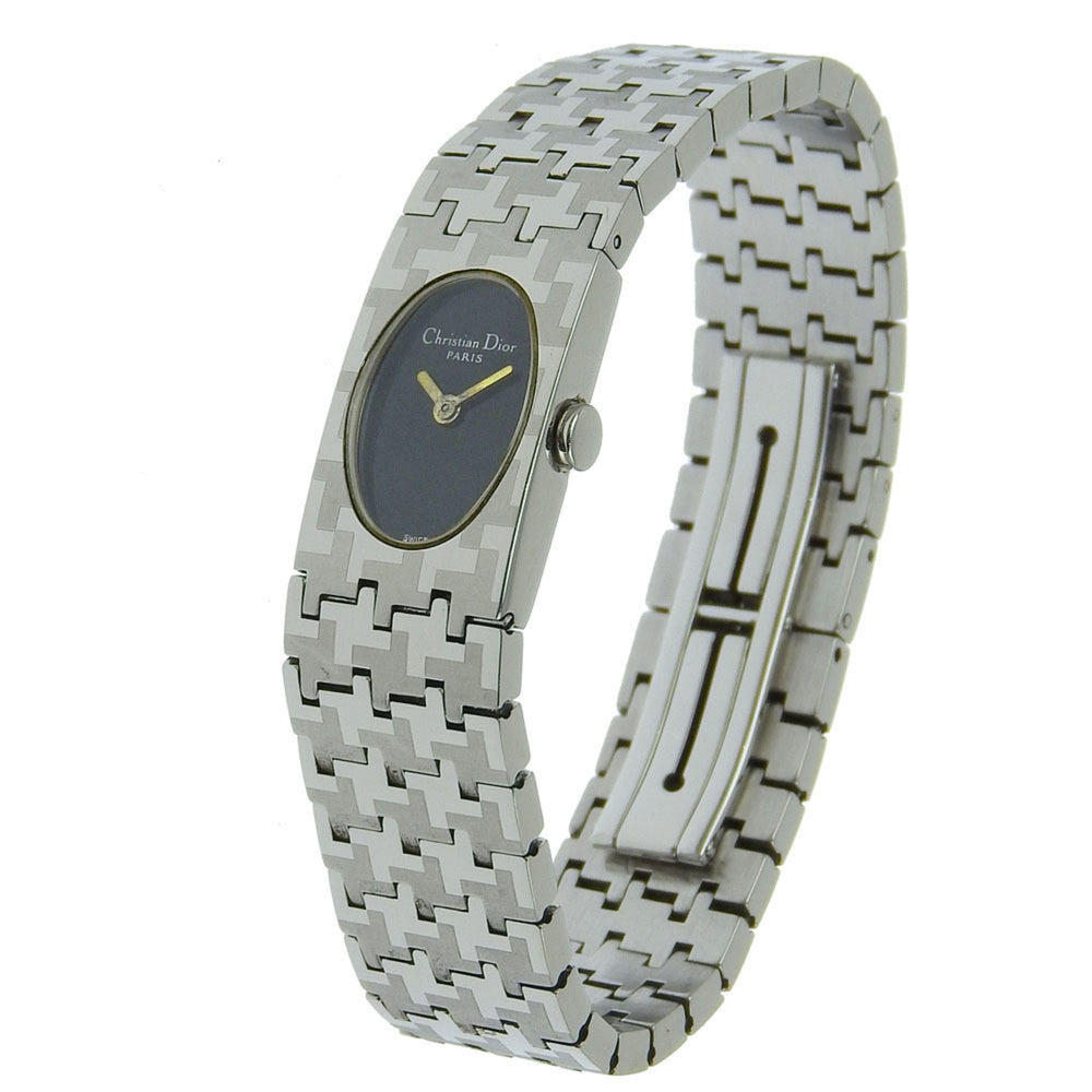 Christian Dior Miss Watch D70-100 Stainless Steel Quartz Analog Display Black Dial Women's — Good