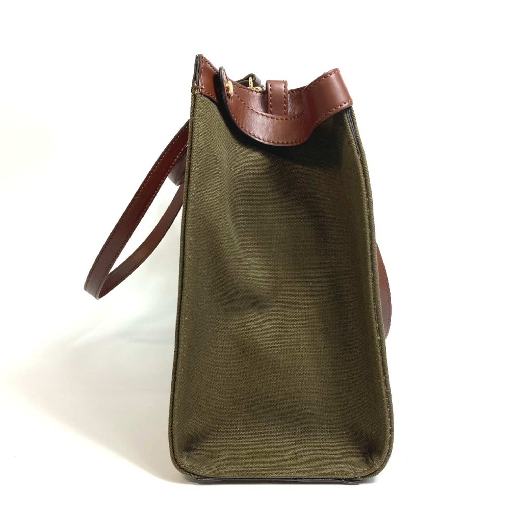 FENDI 8BH374 FF Peekaboo X Tote Shoulder Bag Cotton Women's Green — New - Store Return
