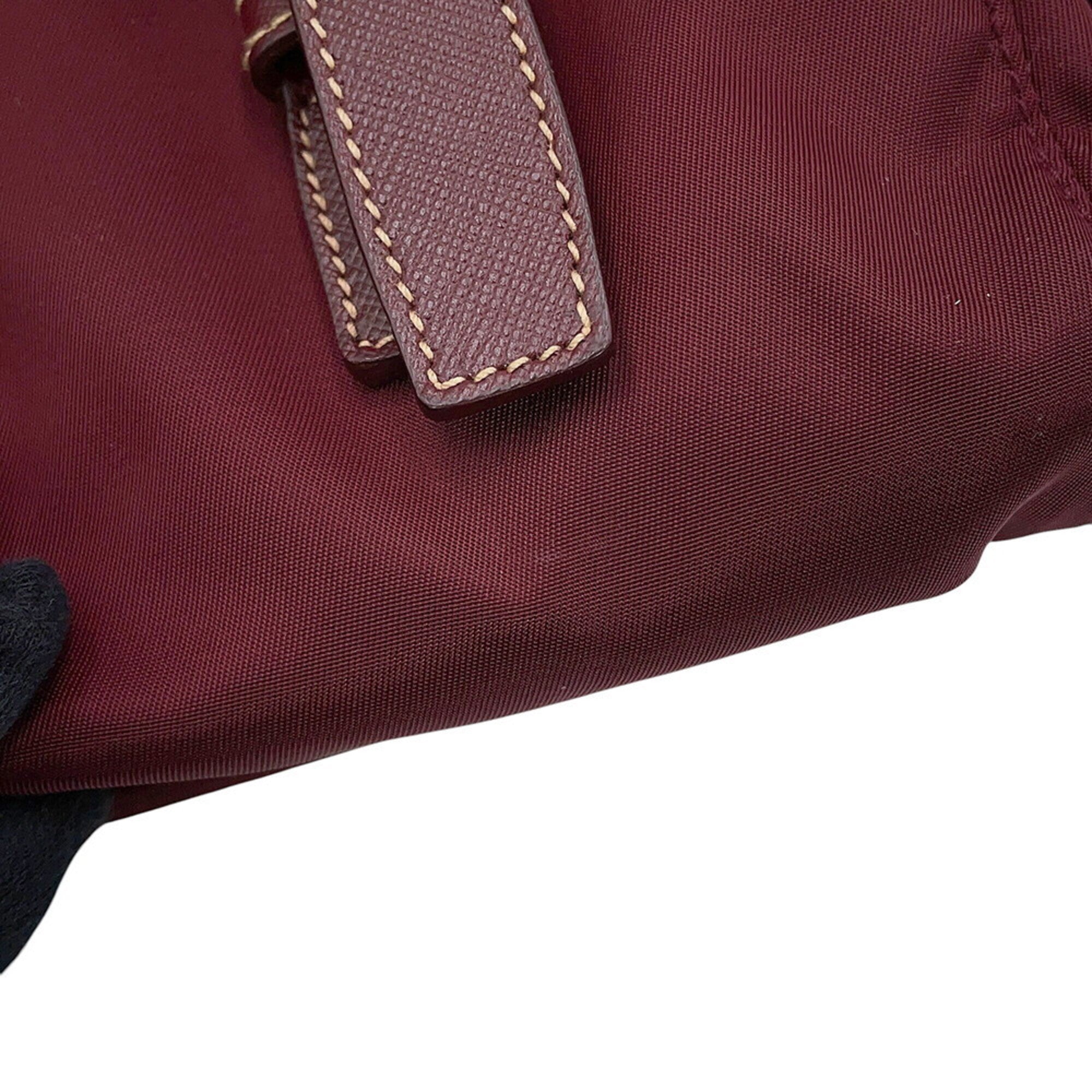 Prada Triangle Backpack, Nylon & Saffiano Leather, BZ0030, PRADA Handbag — Like New