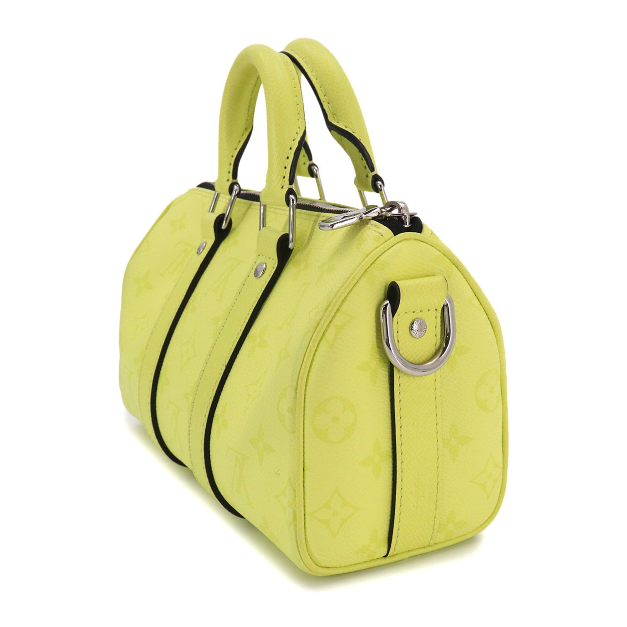 Louis Vuitton Keepall Bandouliere 25, Taigarama 2-way Hand/Shoulder Handbag, Lemon Yellow, M14078, RFID — Like New