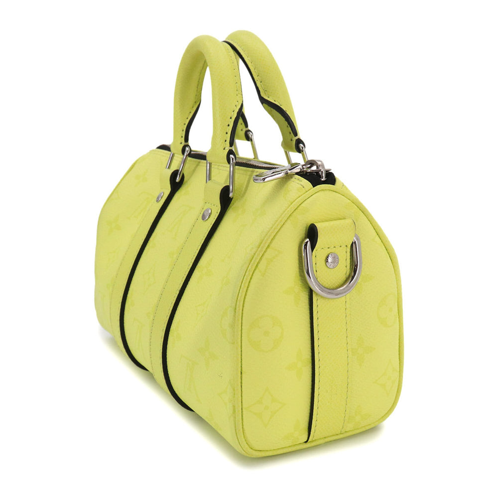 Louis Vuitton Keepall Bandouliere 25, Taigarama 2-way Hand/Shoulder Handbag, Lemon Yellow, M14078, RFID — Like New