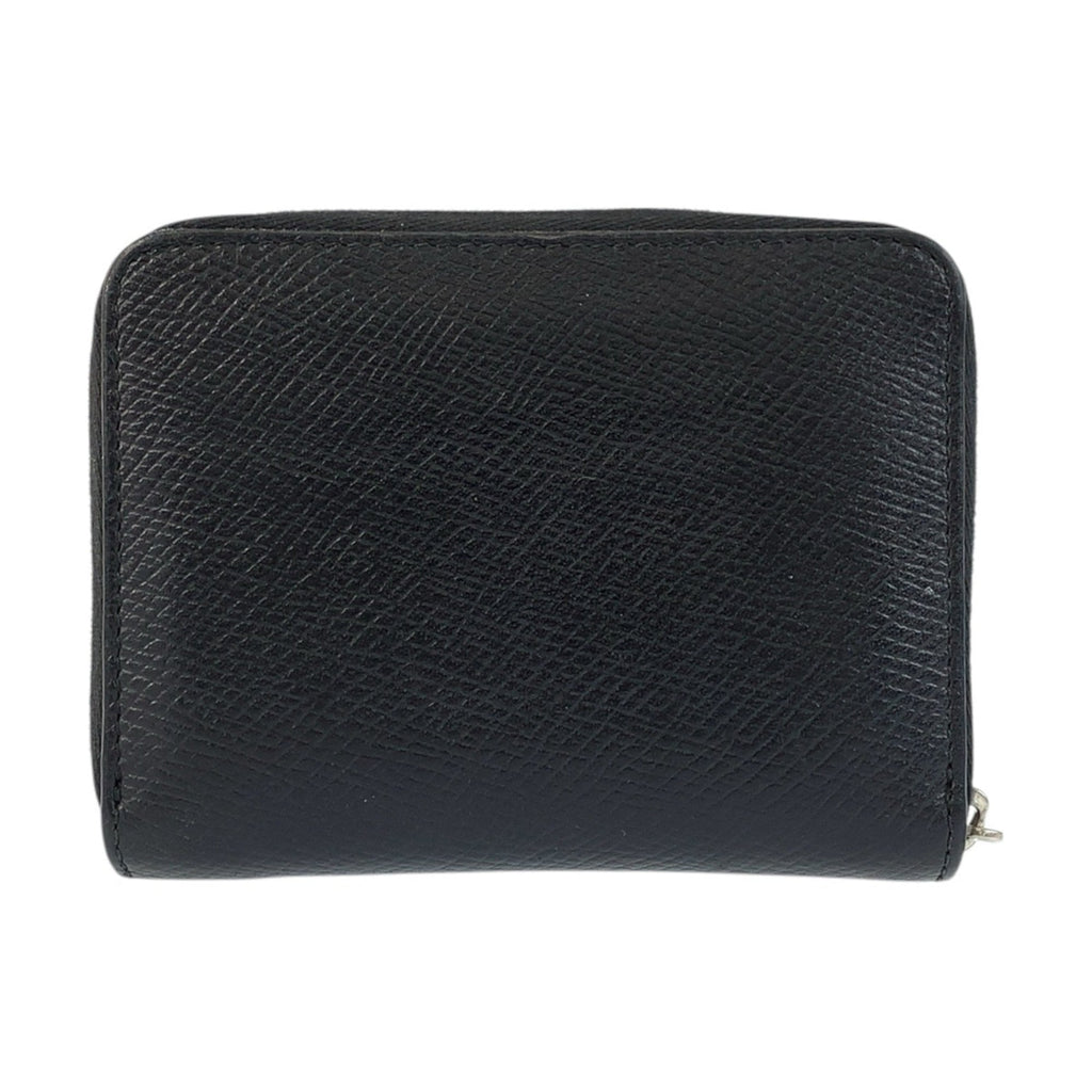 CELINE Black Leather Wallet with Silver Hardware, Men's