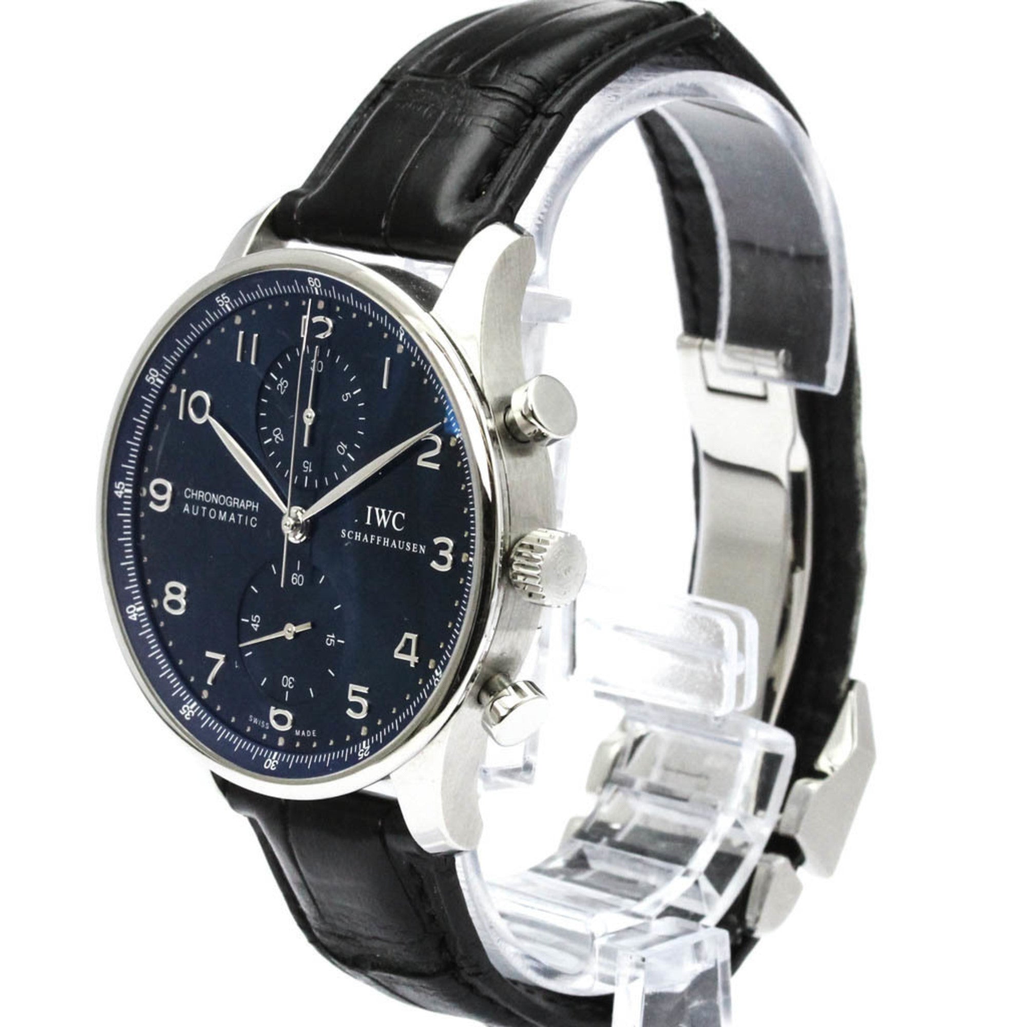 IWC Portuguese Chronograph Steel Automatic Watch IW371491 Polished — Very Good