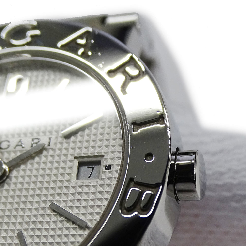Bulgari BVLGARI Women's Watch, Brand: Date Quartz QZ Stainless Steel SS BB26SS Silver White — Good