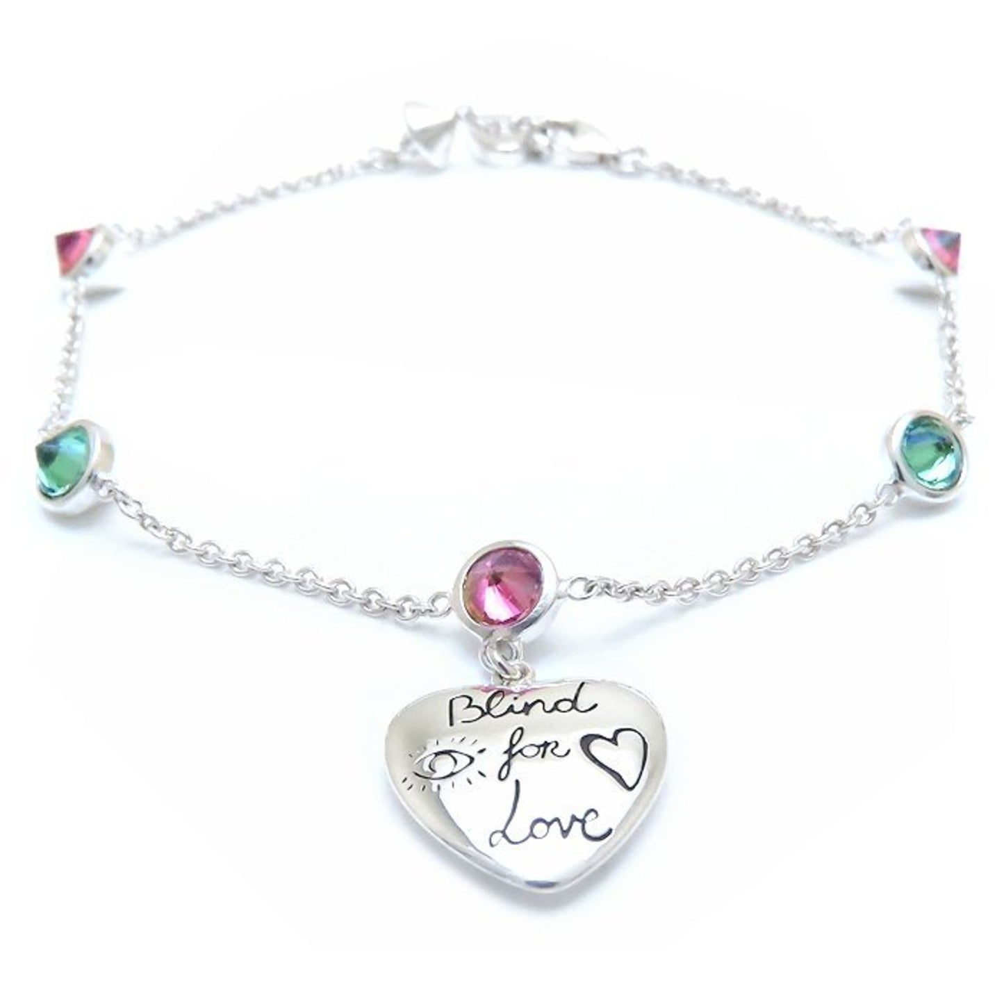 GUCCI Blind for Love Bracelet with Cubic Zirconia #17 and Silver 925 294065