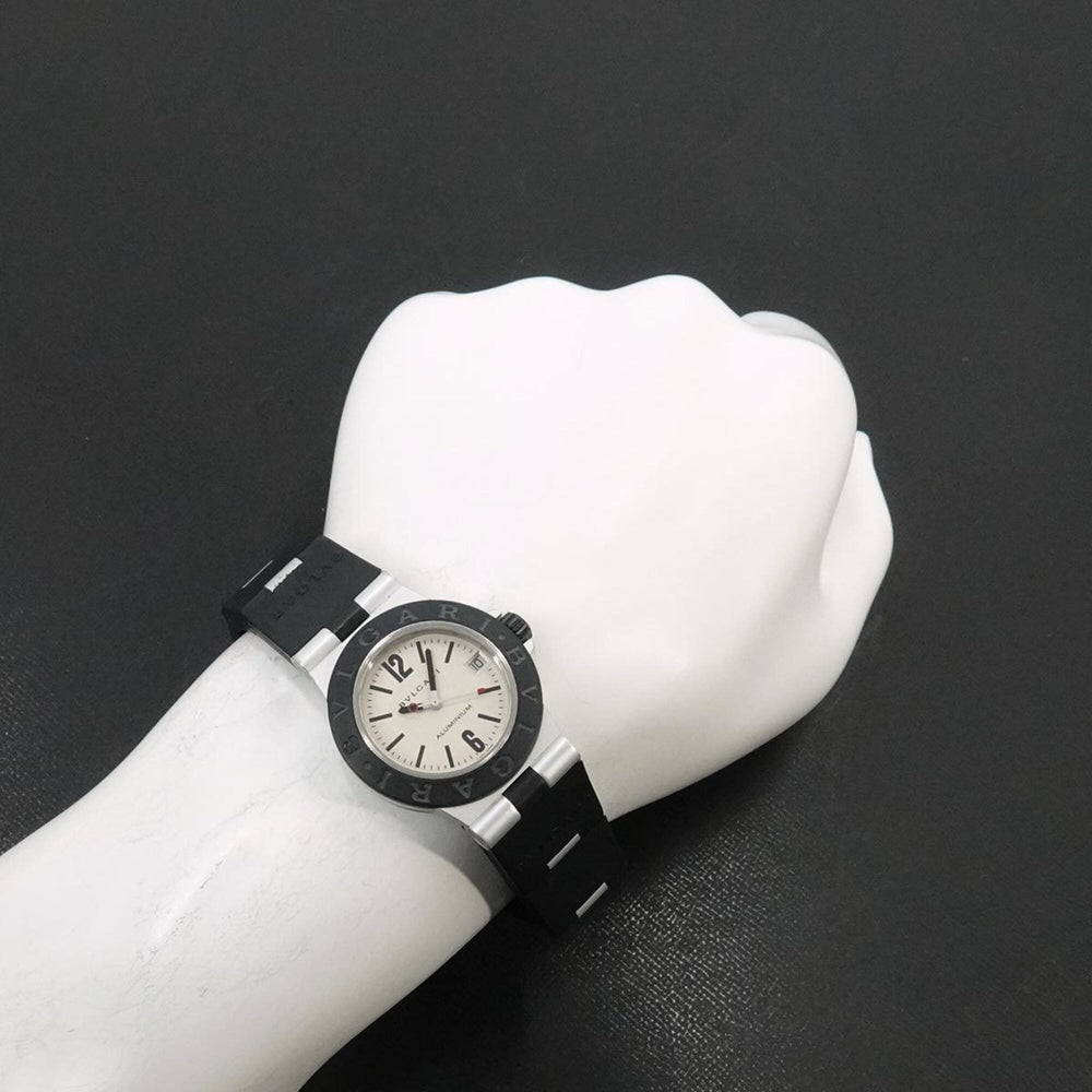 Bulgari BVLGARI Aluminum AL32A Ladies' Watch, Date, Silver, Quartz Watch — Very Good