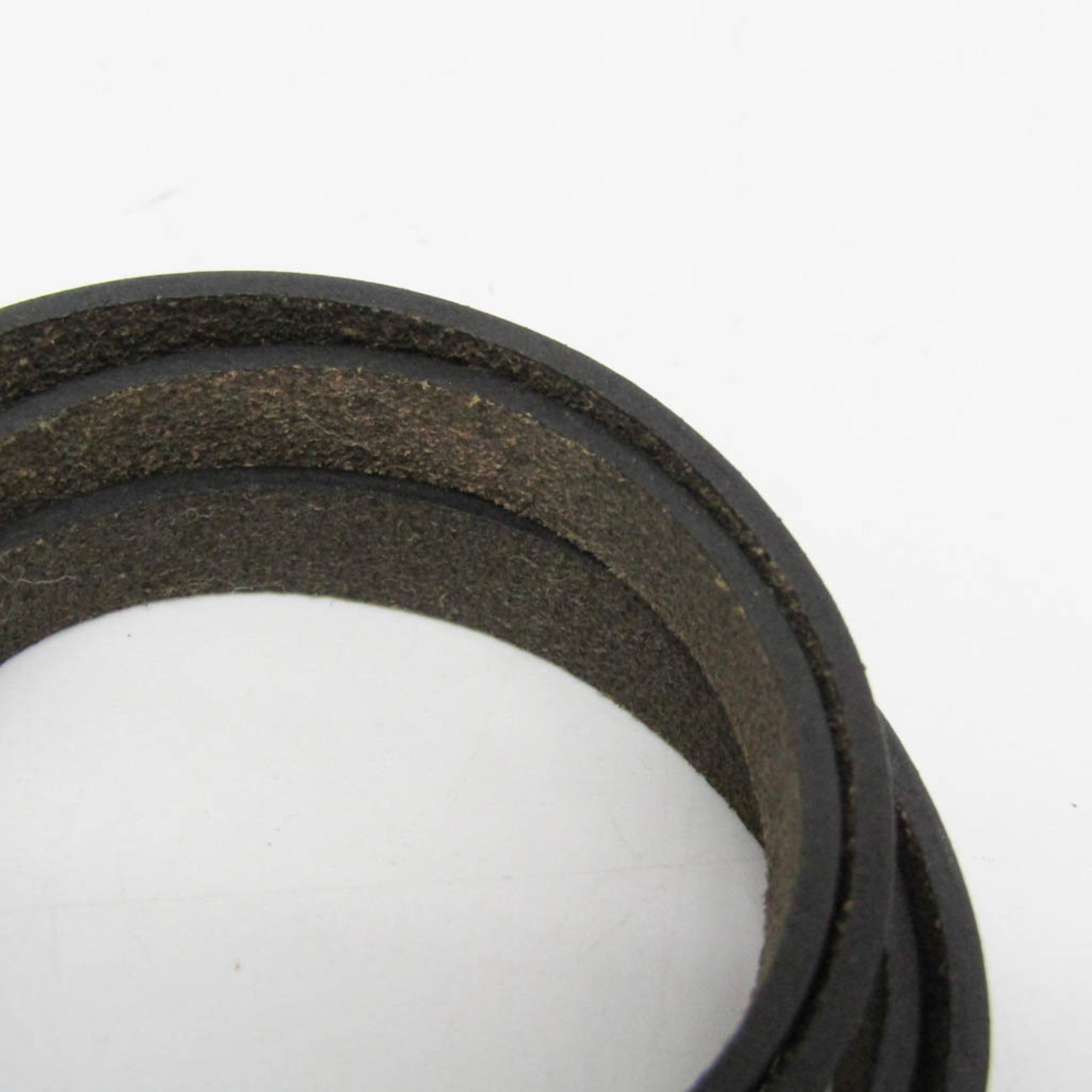 Hermes Hapi III Choker Leather,Metal Bangle Silver,Black — Like New