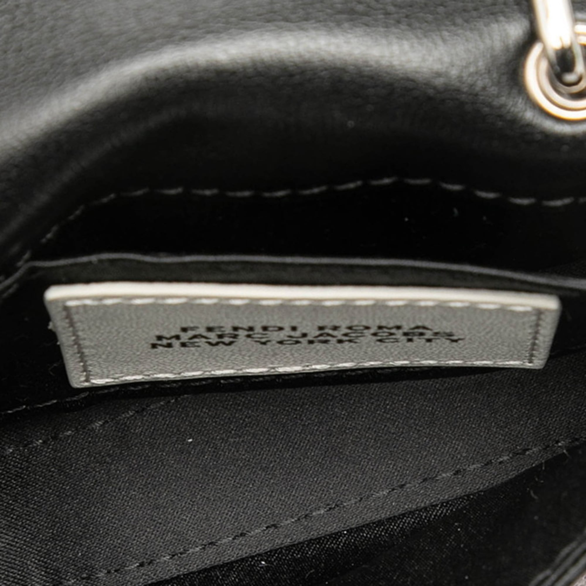 Fendi Marc Jacobs Nano Bucket Shoulder Bag, 2-Way, Handbag, 7AS136, Black Leather, Women's