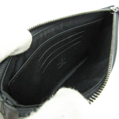 Louis Vuitton Monogram Eclipse Pochette Discovery PM M44323 Men's Clutch Bag,Pouch Black — Like New