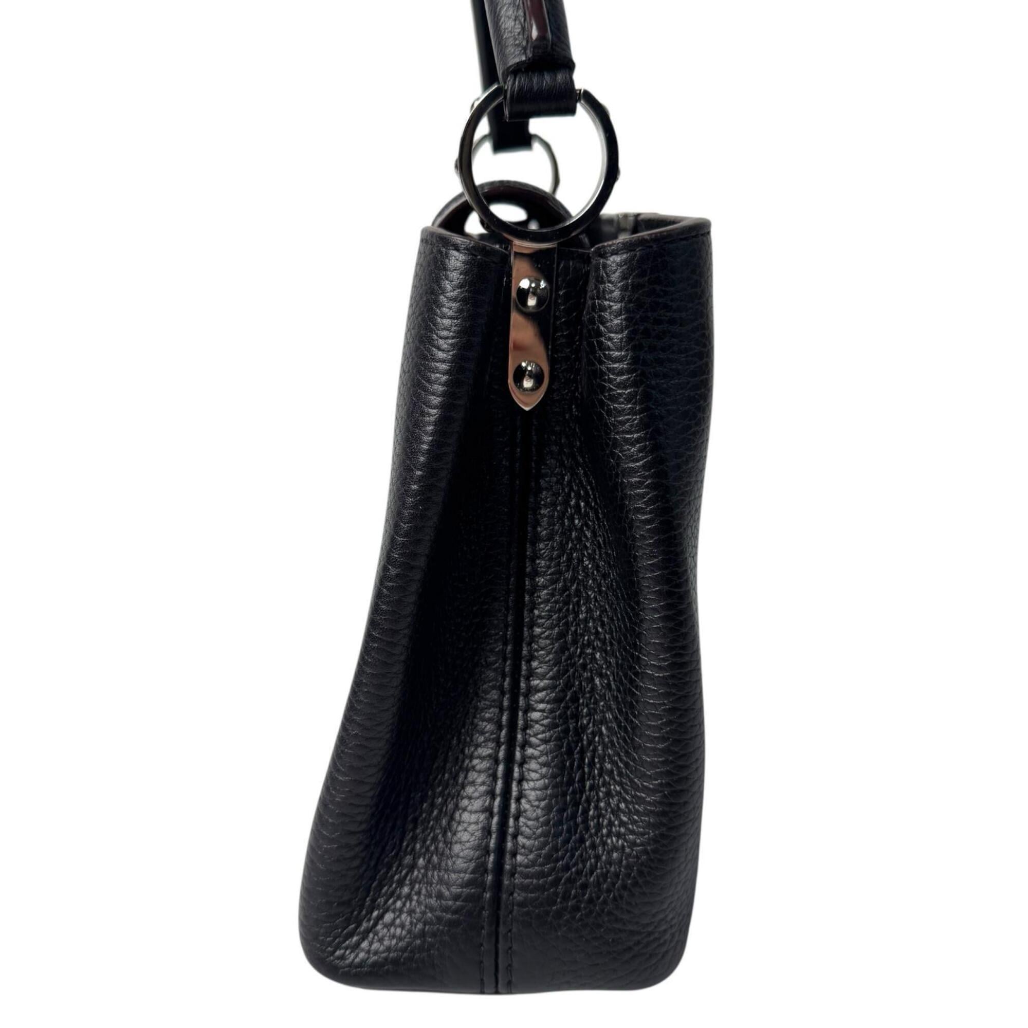 Louis Vuitton Capucines BB M94586 AH2164 2-way Shoulder Bag/Handbag, Black, Crossbody, Women's — Like New
