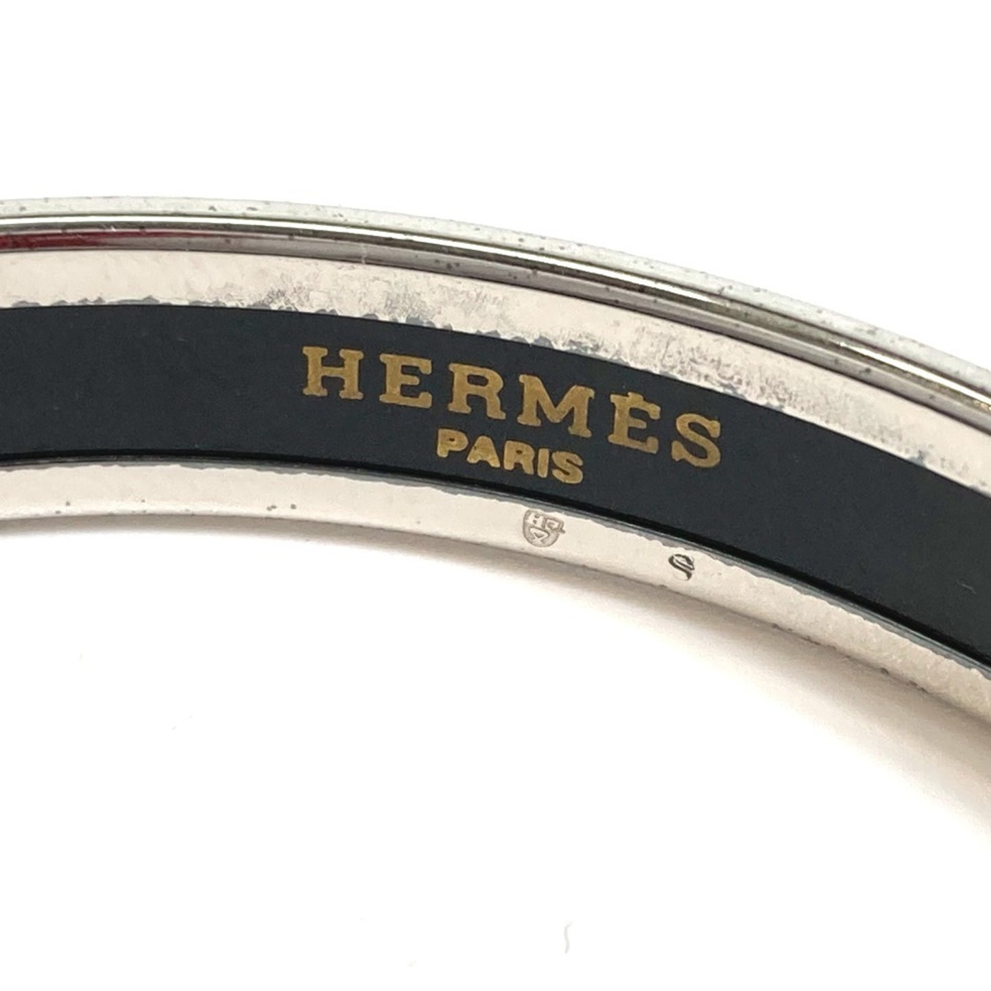 HERMES Enamel PM Bangle, Women's, Light Blue