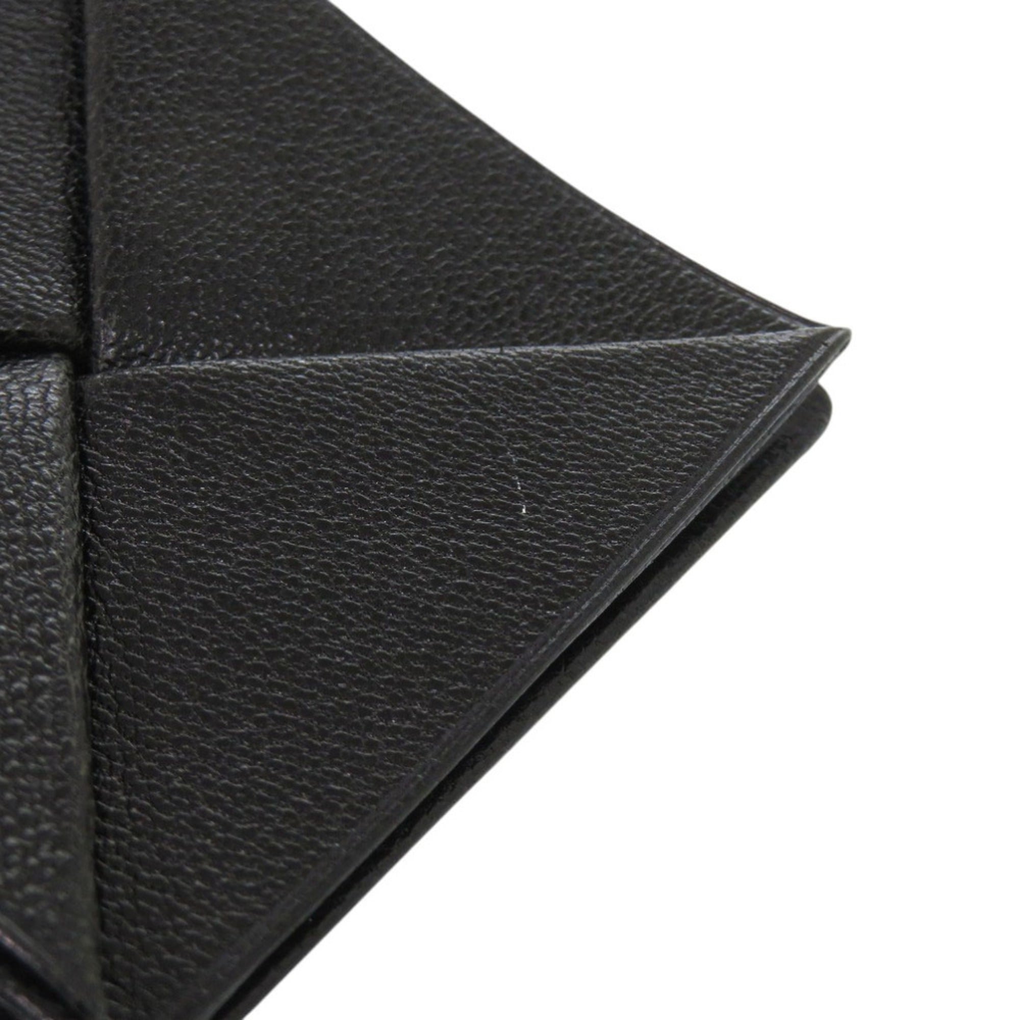 Hermes Excellent condition Hermès Zulu Chevre Black wallet/coin case with 〇Q markings, black, 0776