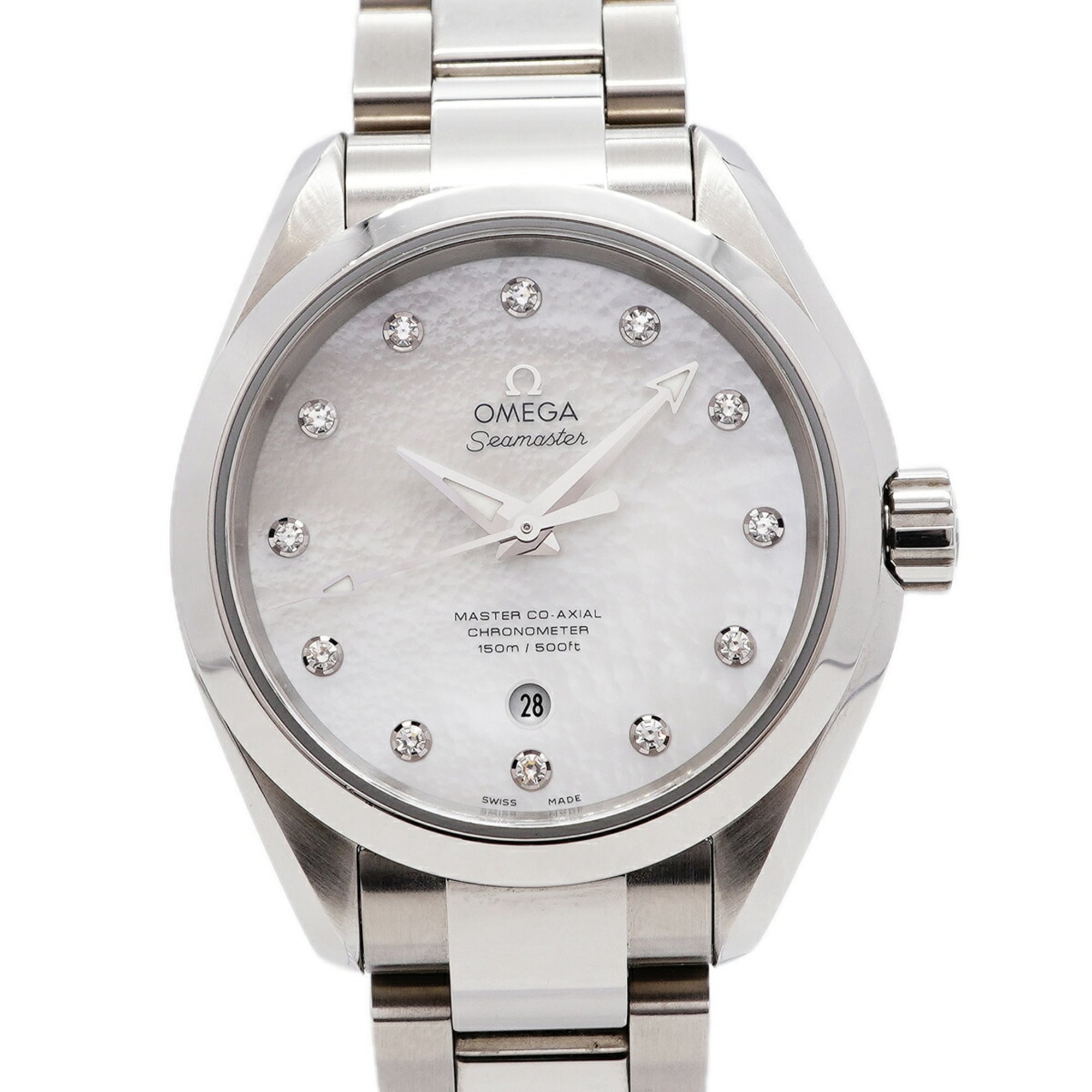 Omega Seamaster Aqua Terra Diamond 231.10.34.20.55.002 White Dial Watch (Men's & Women's) — Very Good