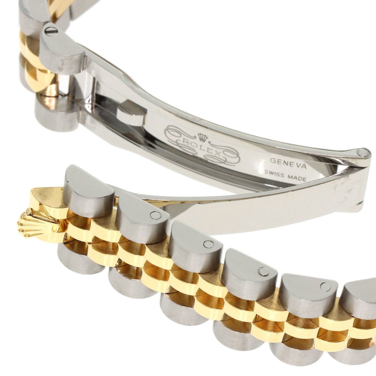 Rolex 179383G Datejust with 10 Diamond Bezels and Gold Crystals, Stainless Steel Watch in 18K Yellow Gold, for Women