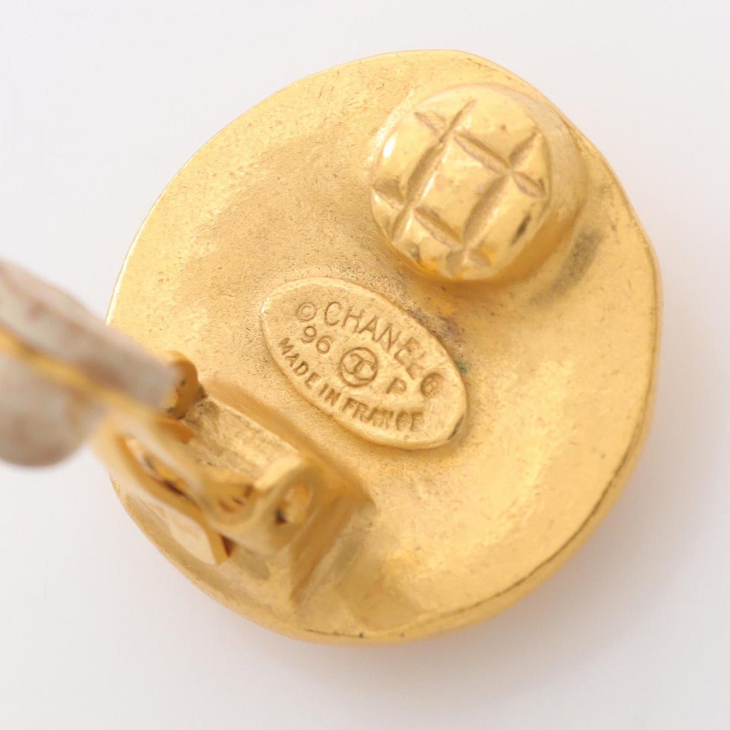 CHANEL Coco Mark Earrings, Gold Plated, Women's, 96 Pieces