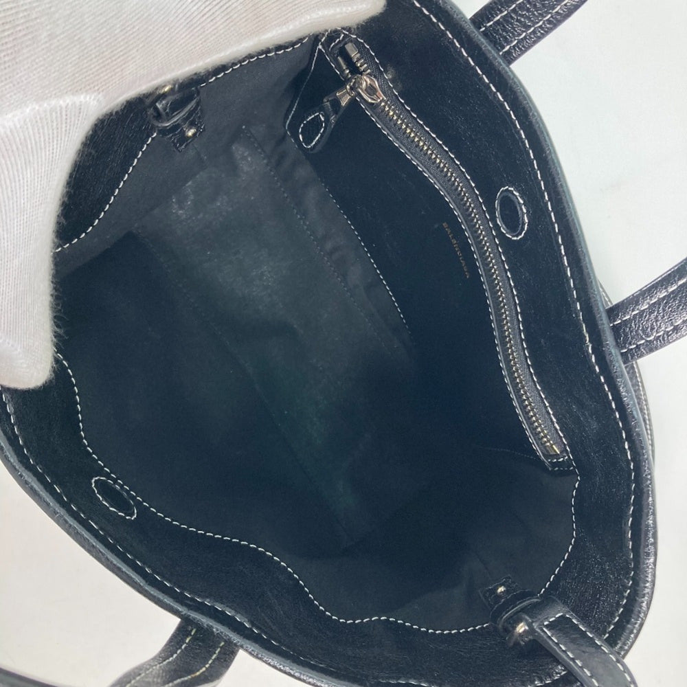 Balenciaga 671404 stripe 2WAY Shoulder Bag Crossbody Tote Bag Hand Bag pink Black x White — Like New