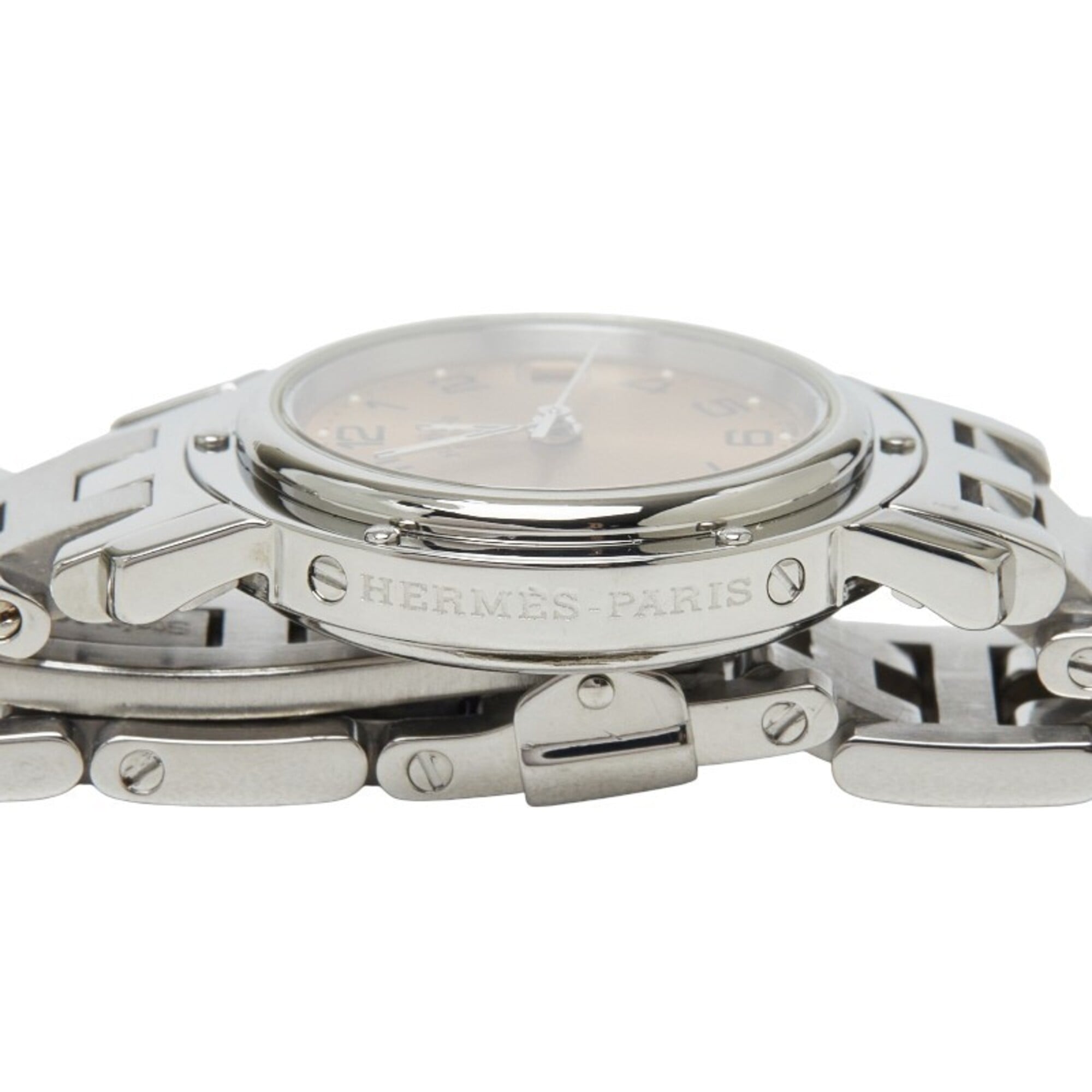 Hermes Clipper Watch CL4.210 Quartz Pink Dial Stainless Steel Women's HERMES — Good