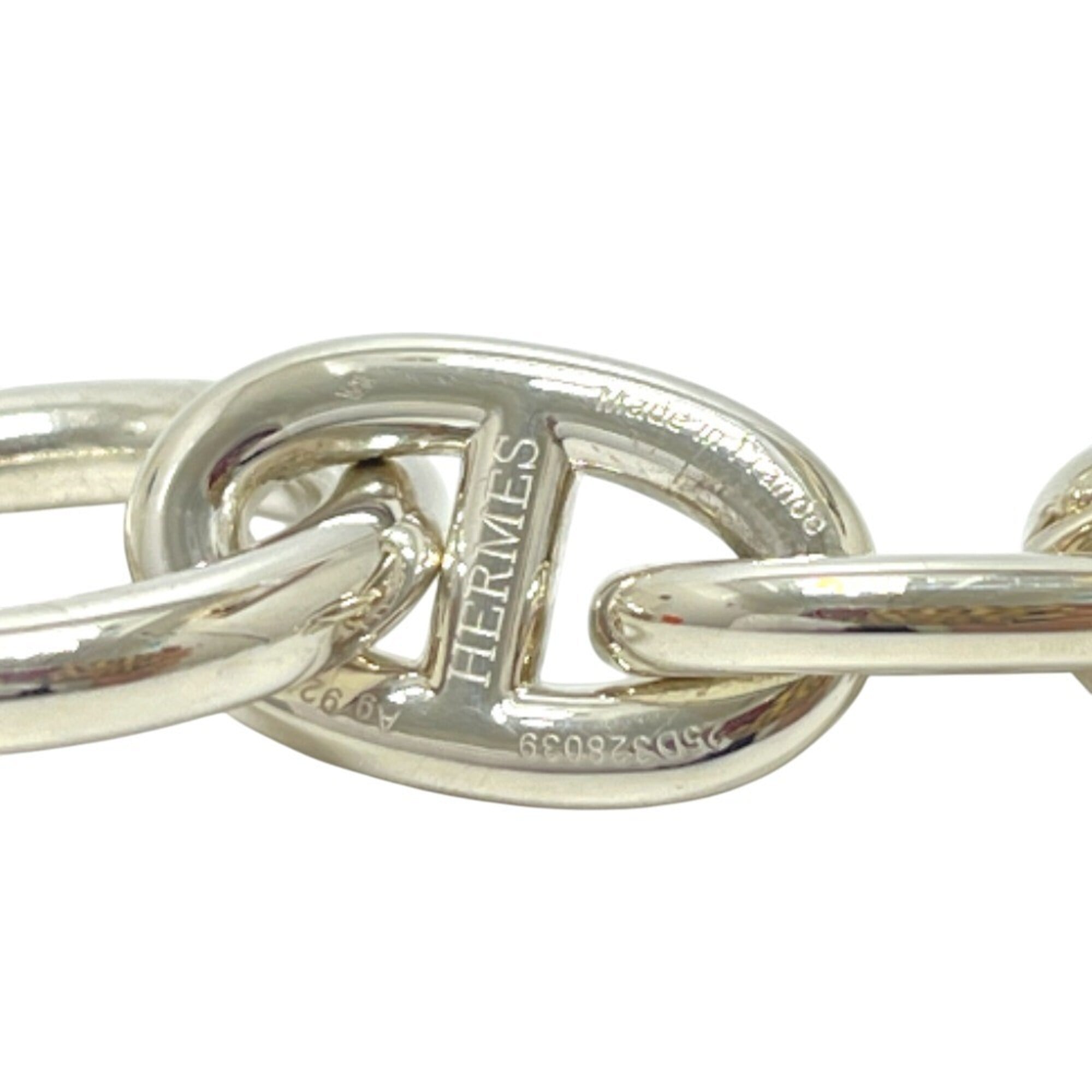 HERMES H101995B Chaine d'Ancre TGM 12-link bracelet SV925 men's silver — New